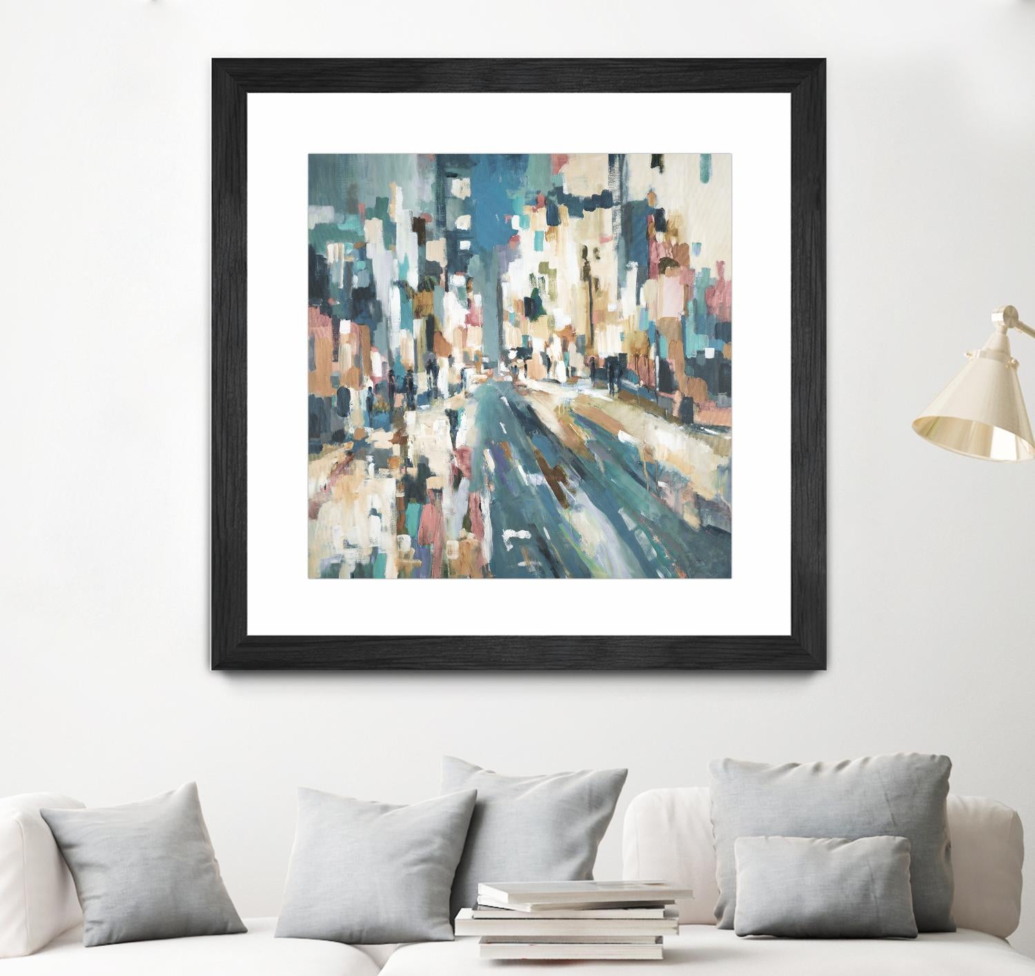 City Beat by Lisa Ridgers on GIANT ART - pink contemporary