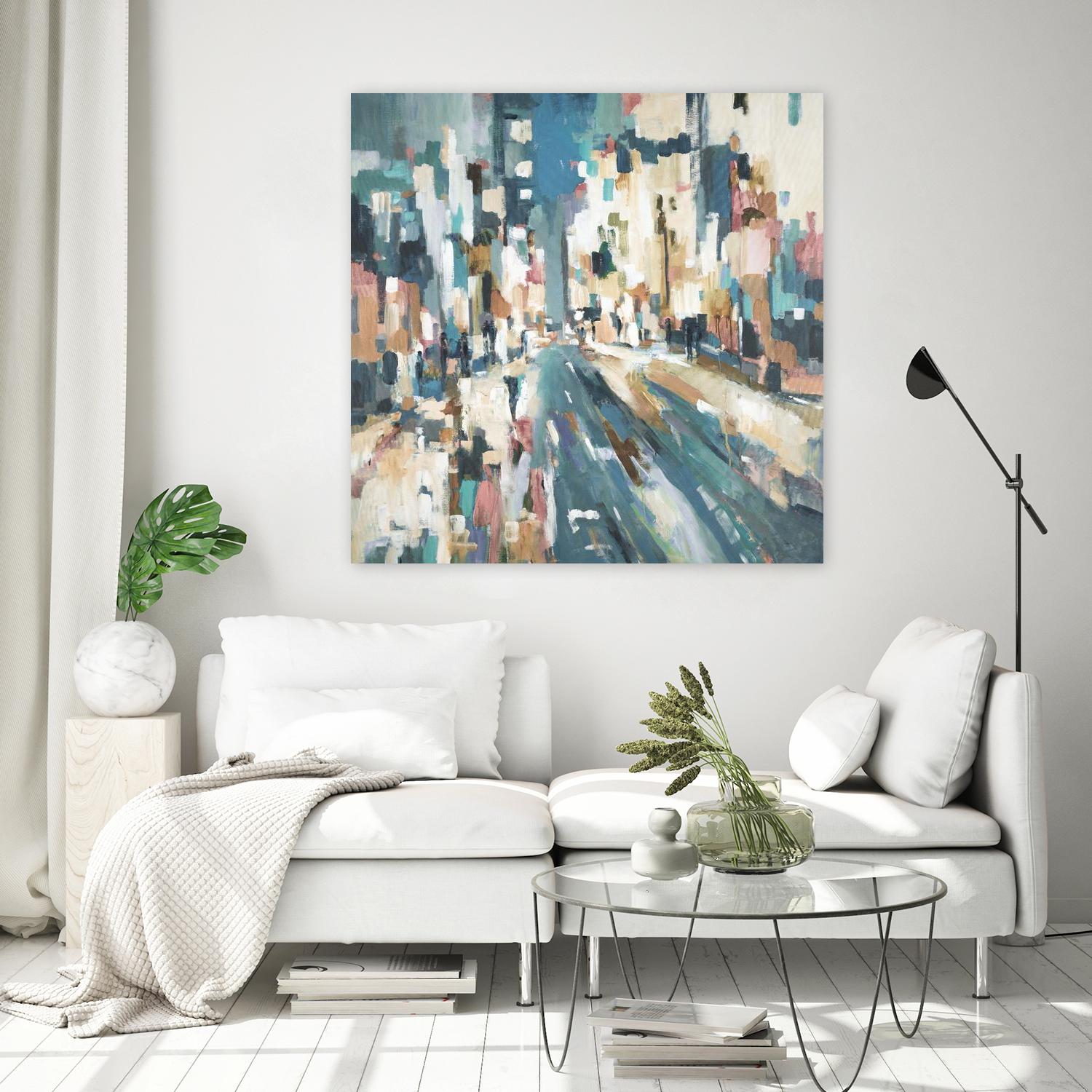 City Beat by Lisa Ridgers on GIANT ART - pink contemporary