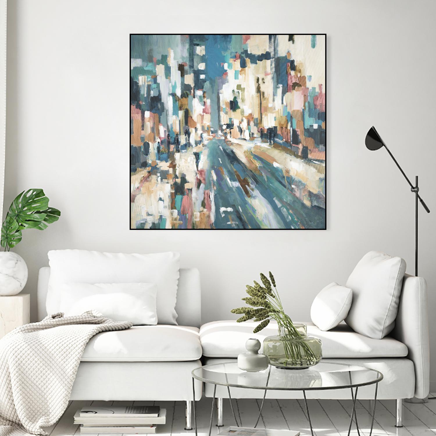 City Beat by Lisa Ridgers on GIANT ART - pink contemporary