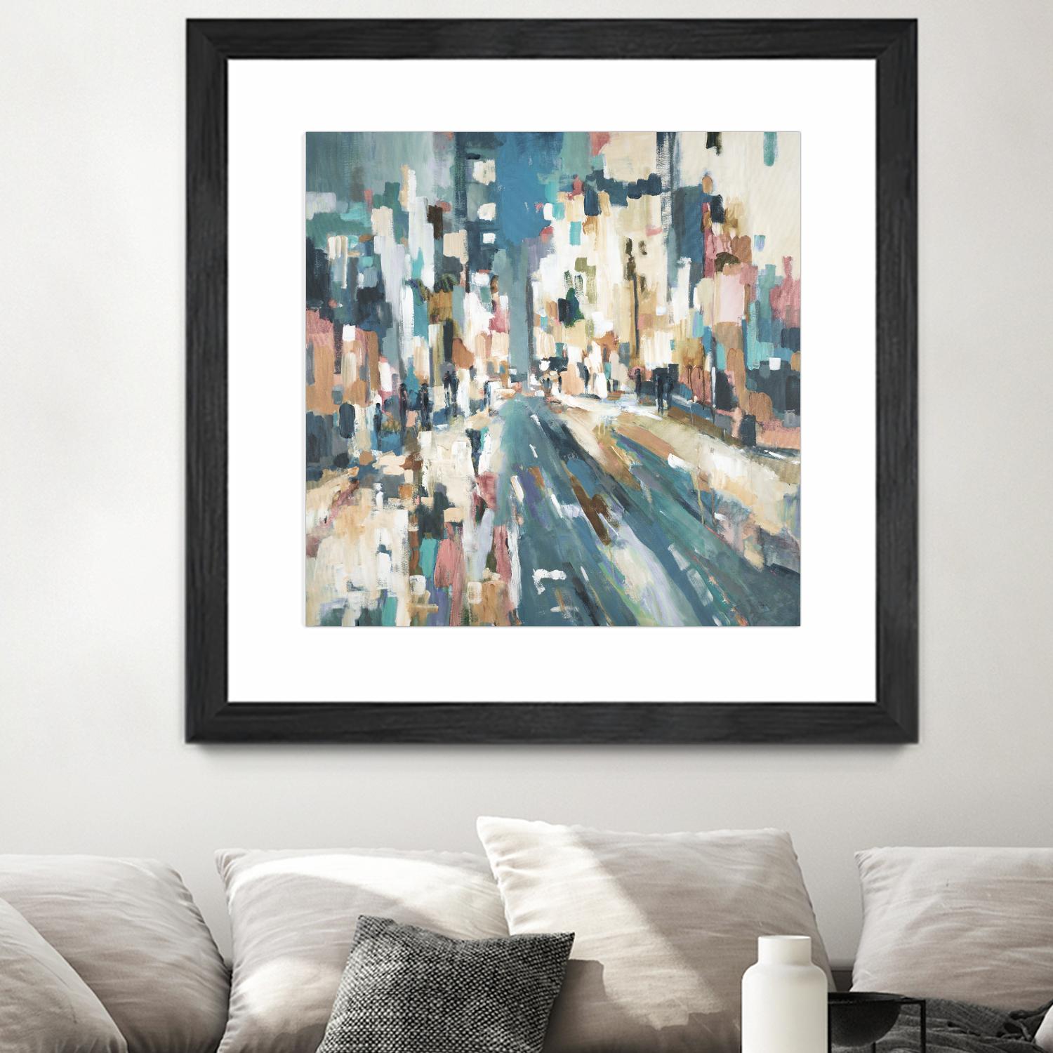 City Beat by Lisa Ridgers on GIANT ART - pink contemporary