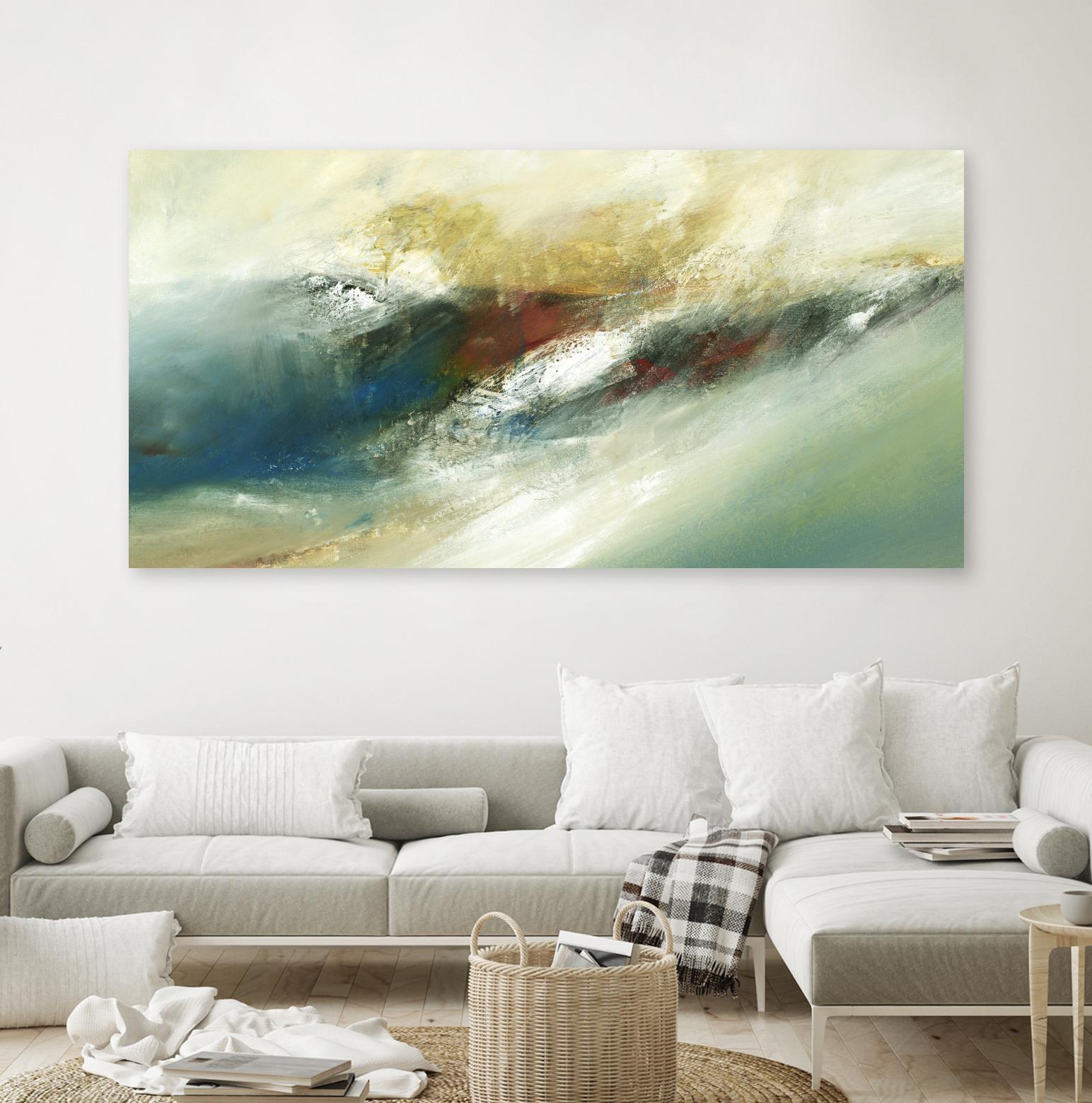 Rugged Scape by Lisa Ridgers on GIANT ART - beige abstract