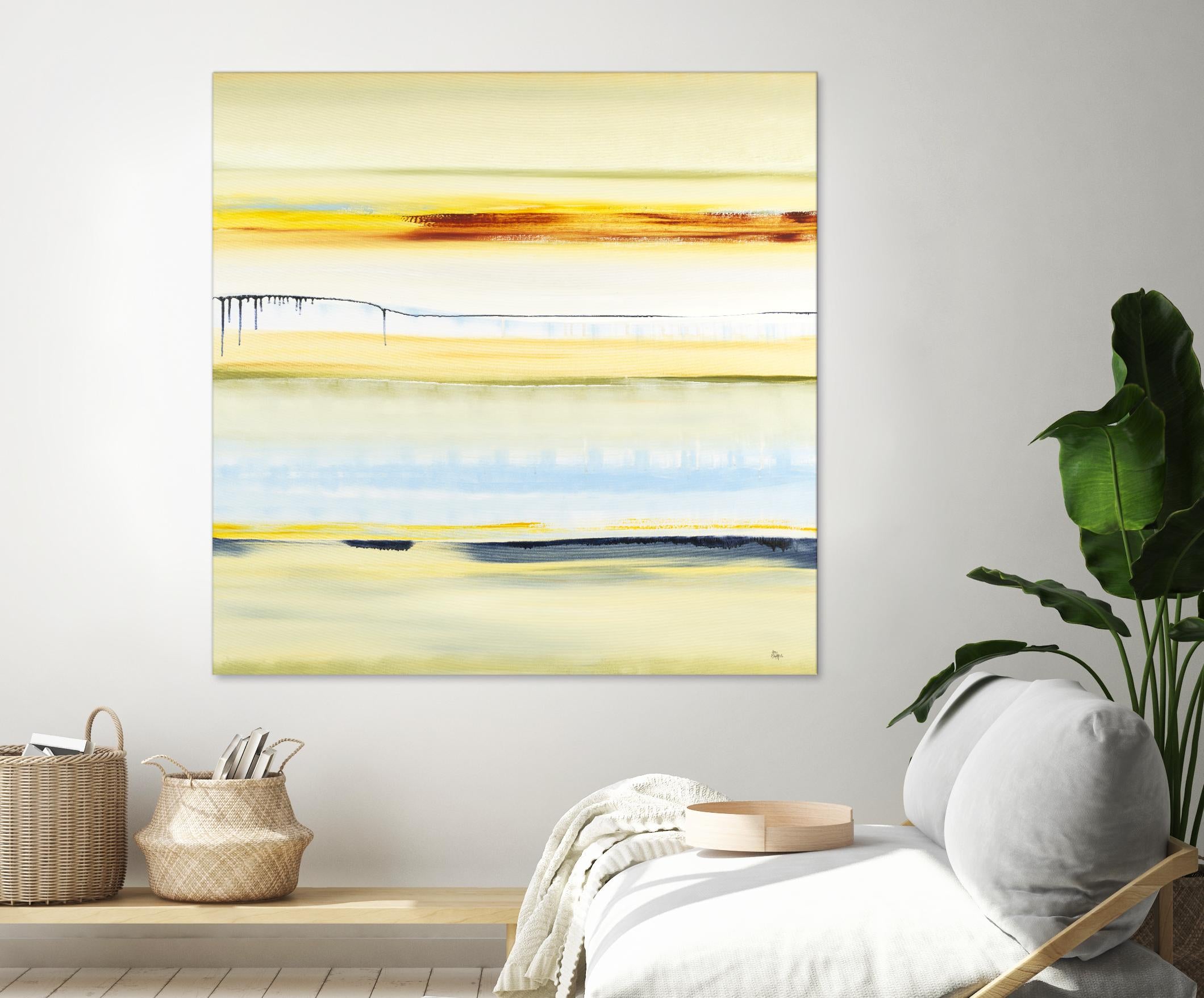 Beach Day by Lisa Ridgers on GIANT ART - blue abstract