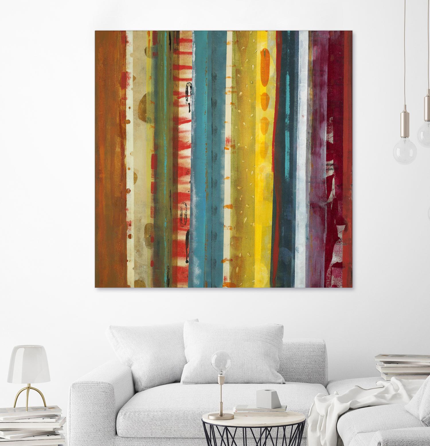 Bold Lanes by Lisa Ridgers on GIANT ART - yellow abstract