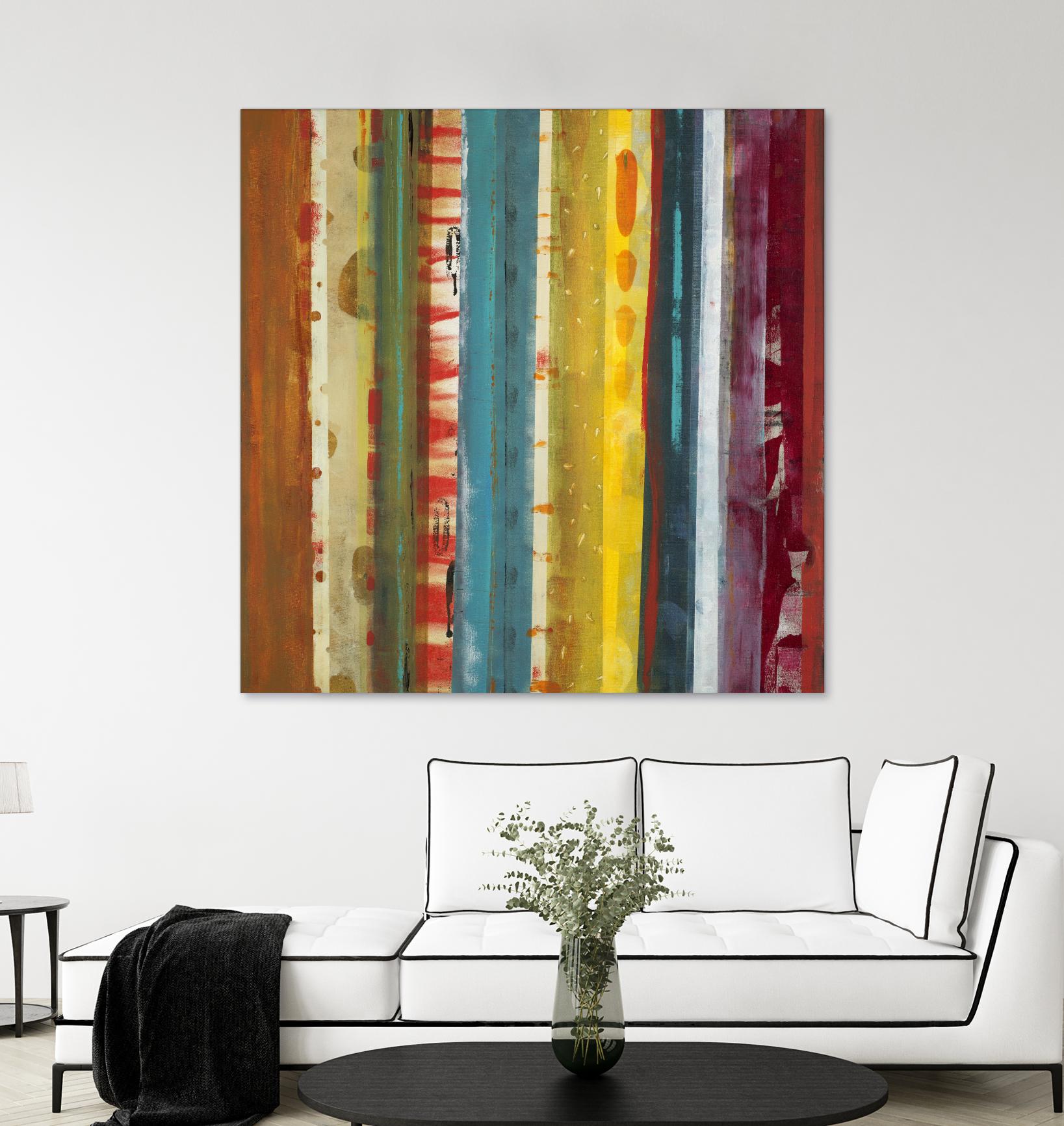 Bold Lanes by Lisa Ridgers on GIANT ART - yellow abstract