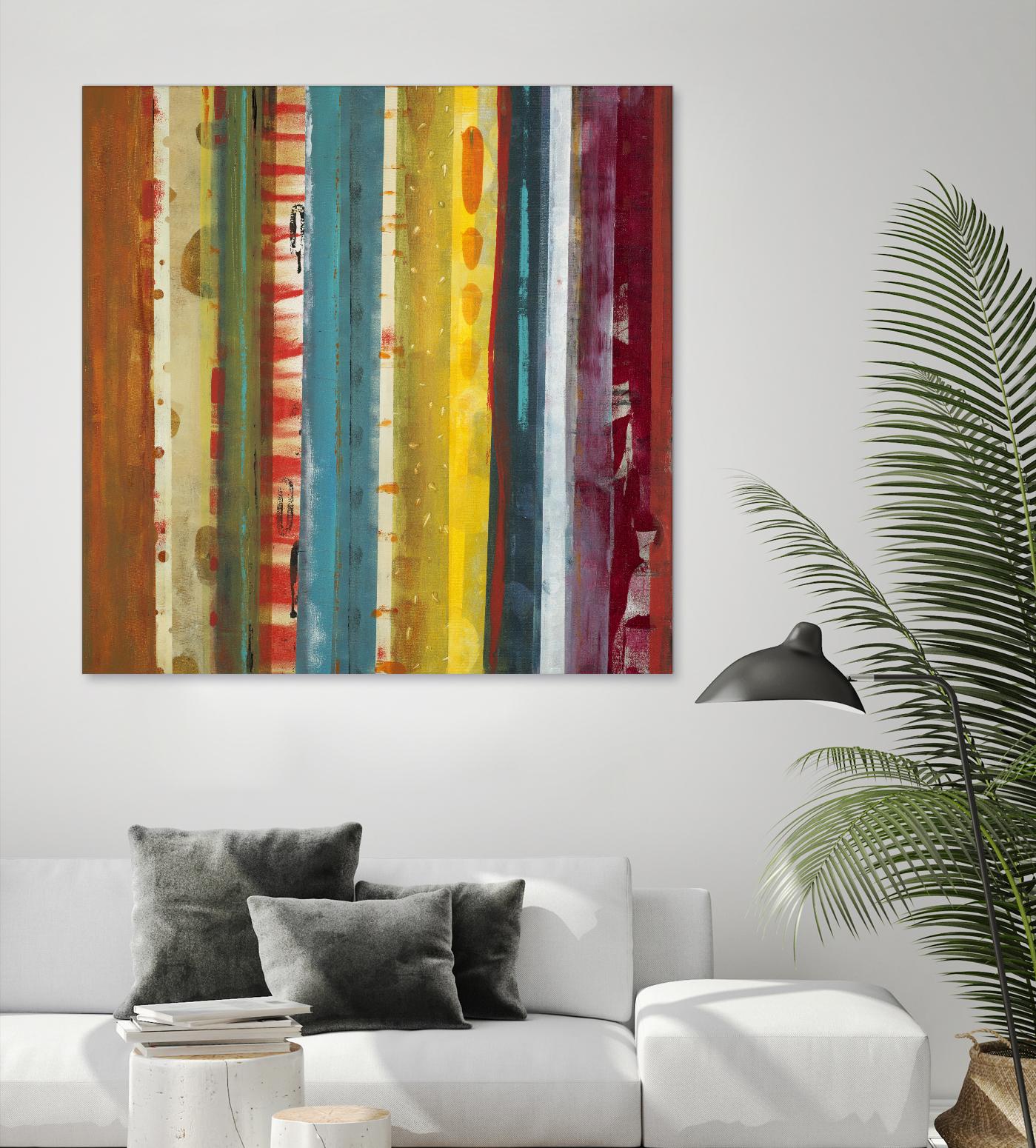 Bold Lanes by Lisa Ridgers on GIANT ART - yellow abstract