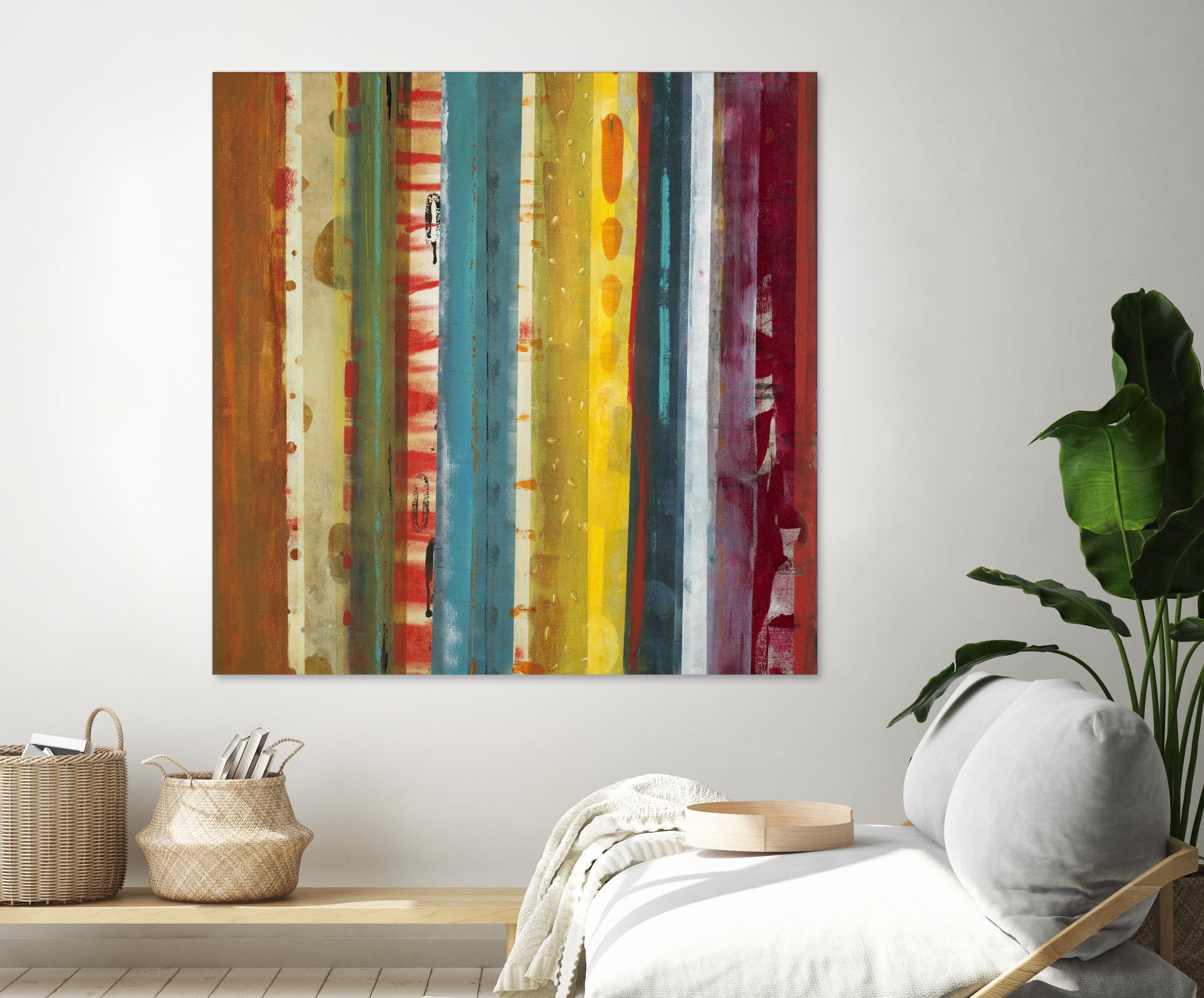 Bold Lanes by Lisa Ridgers on GIANT ART - yellow abstract