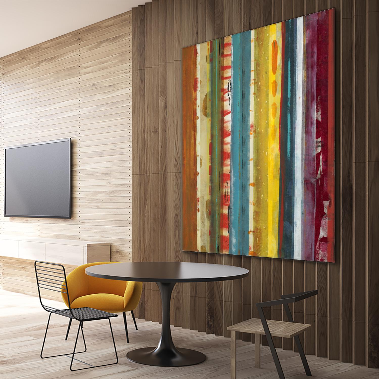 Bold Lanes by Lisa Ridgers on GIANT ART - yellow abstract