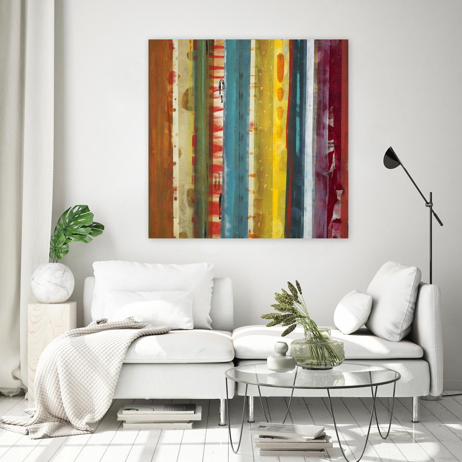 Bold Lanes by Lisa Ridgers on GIANT ART - yellow abstract