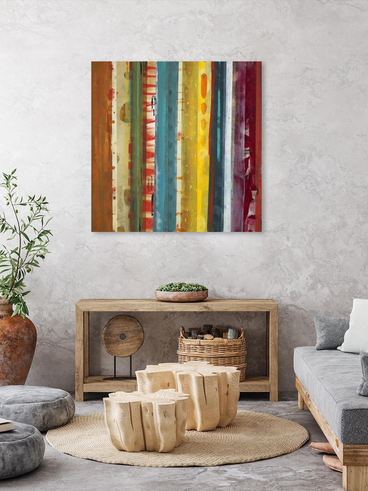 Bold Lanes by Lisa Ridgers on GIANT ART - yellow abstract