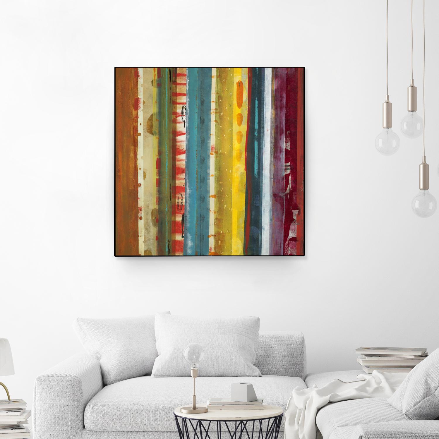 Bold Lanes by Lisa Ridgers on GIANT ART - yellow abstract