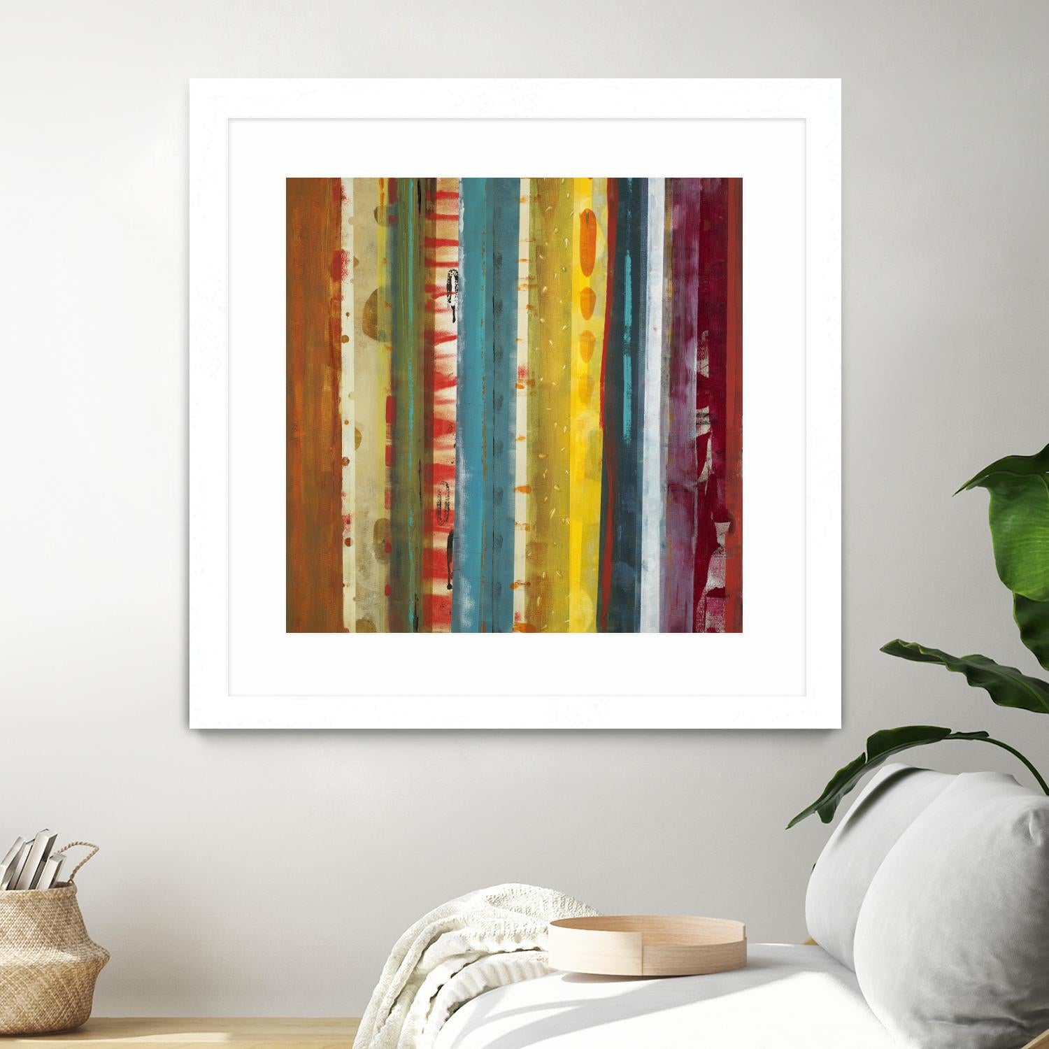 Bold Lanes by Lisa Ridgers on GIANT ART - yellow abstract