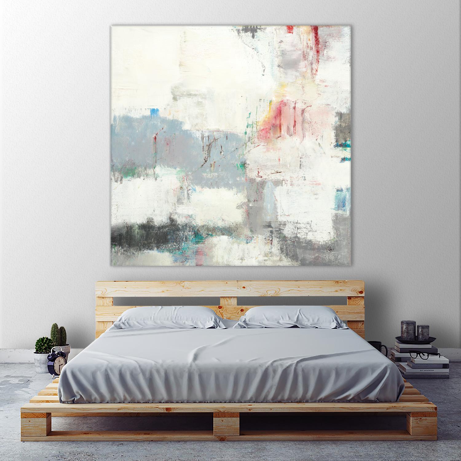 Clear Intentions by Lisa Ridgers on GIANT ART - beige abstract