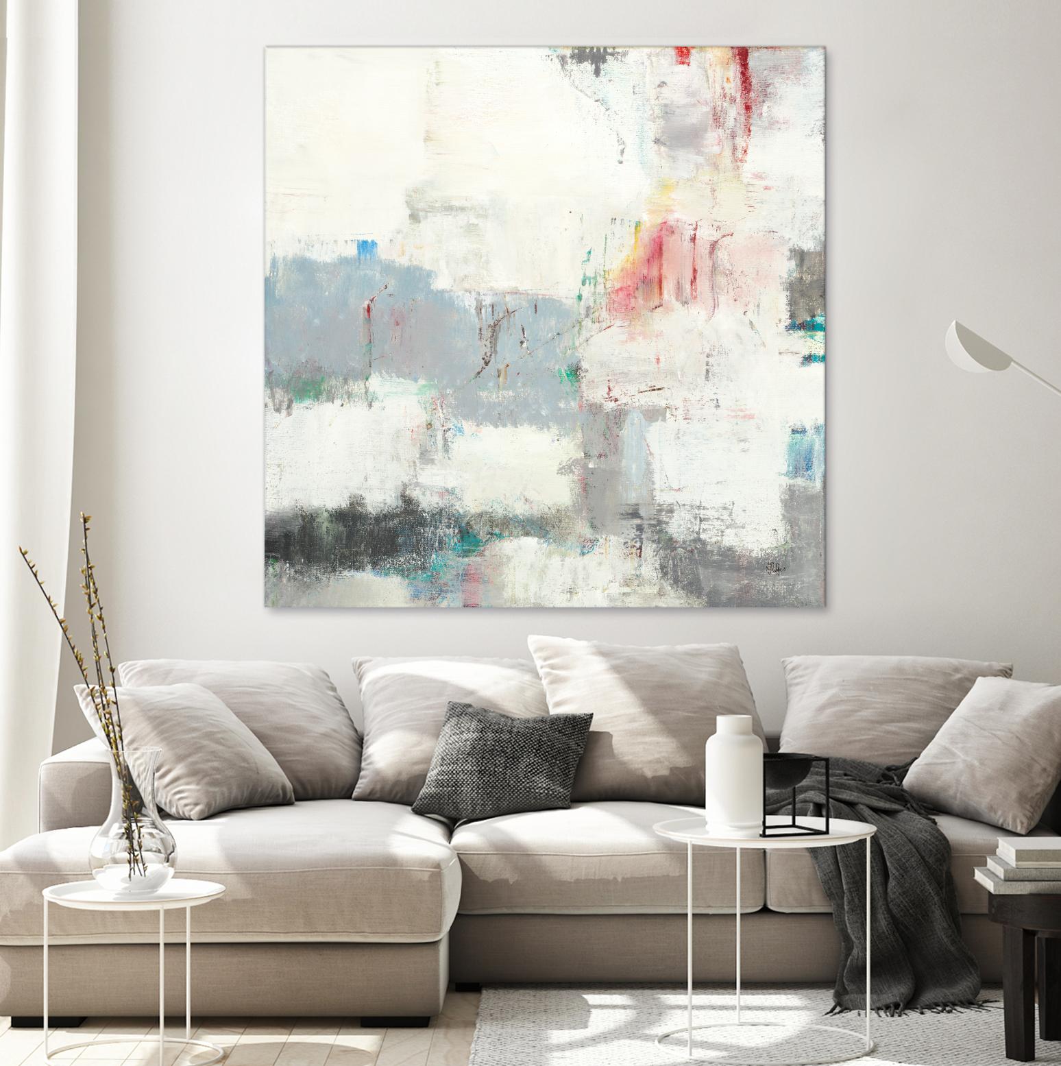 Clear Intentions by Lisa Ridgers on GIANT ART - beige abstract