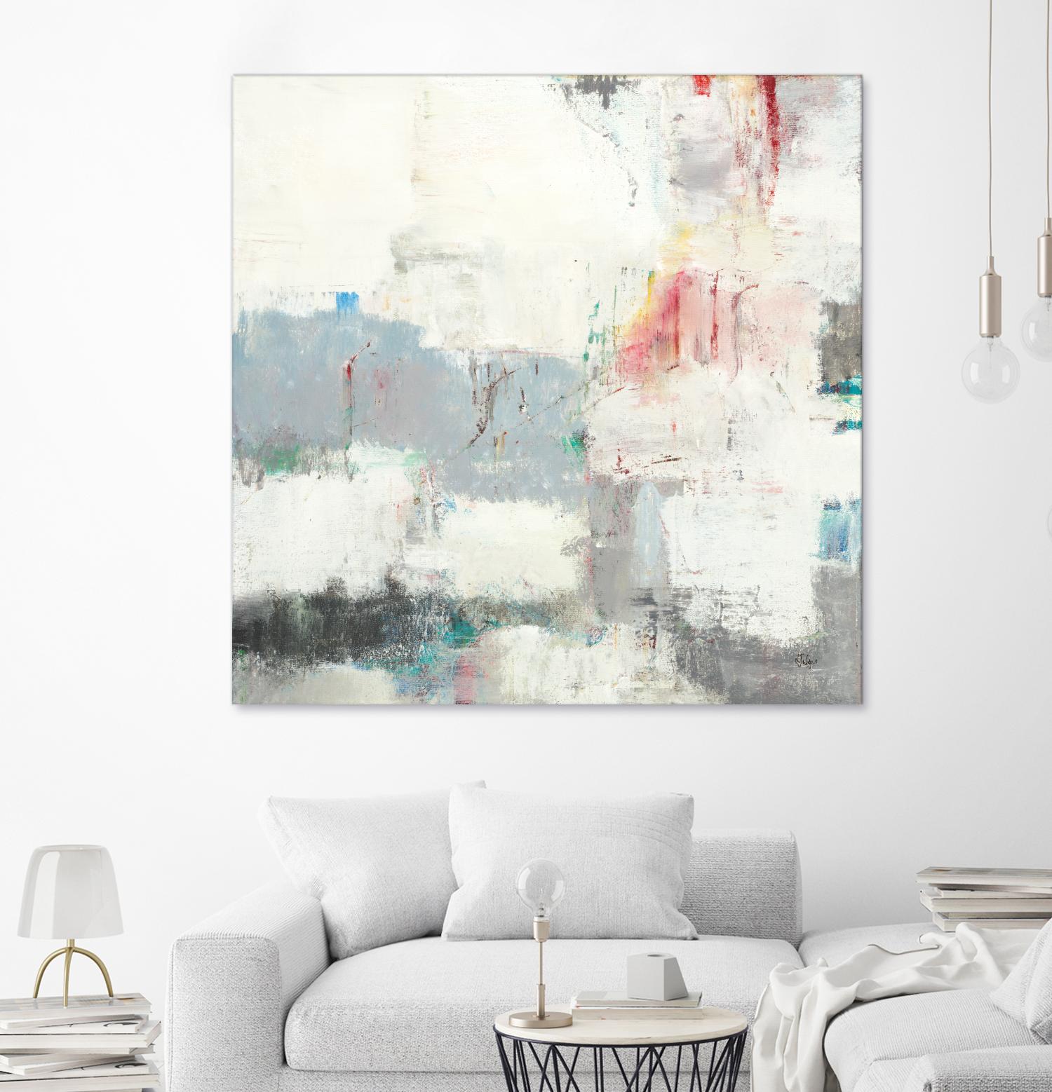 Clear Intentions by Lisa Ridgers on GIANT ART - beige abstract
