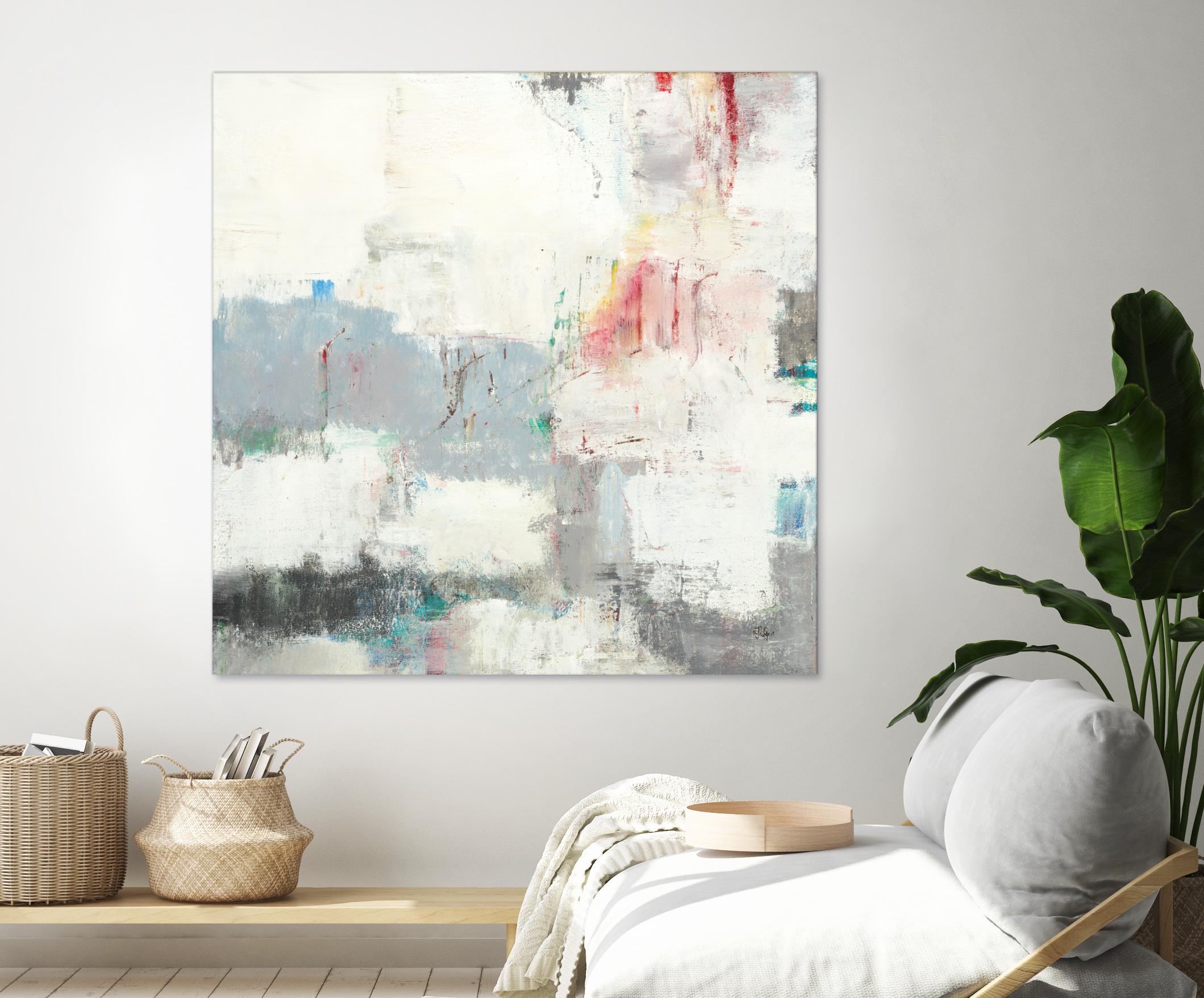 Clear Intentions by Lisa Ridgers on GIANT ART - beige abstract