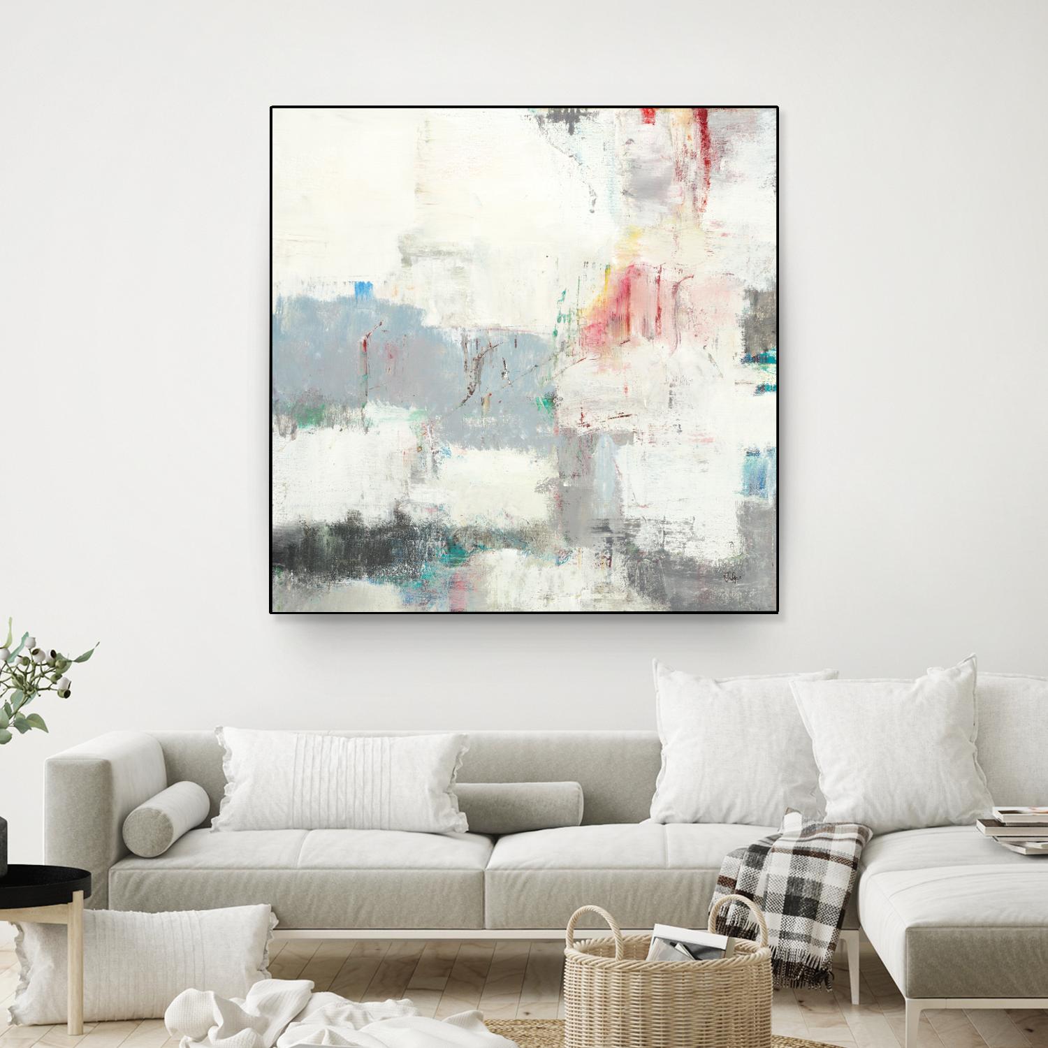 Clear Intentions by Lisa Ridgers on GIANT ART - beige abstract