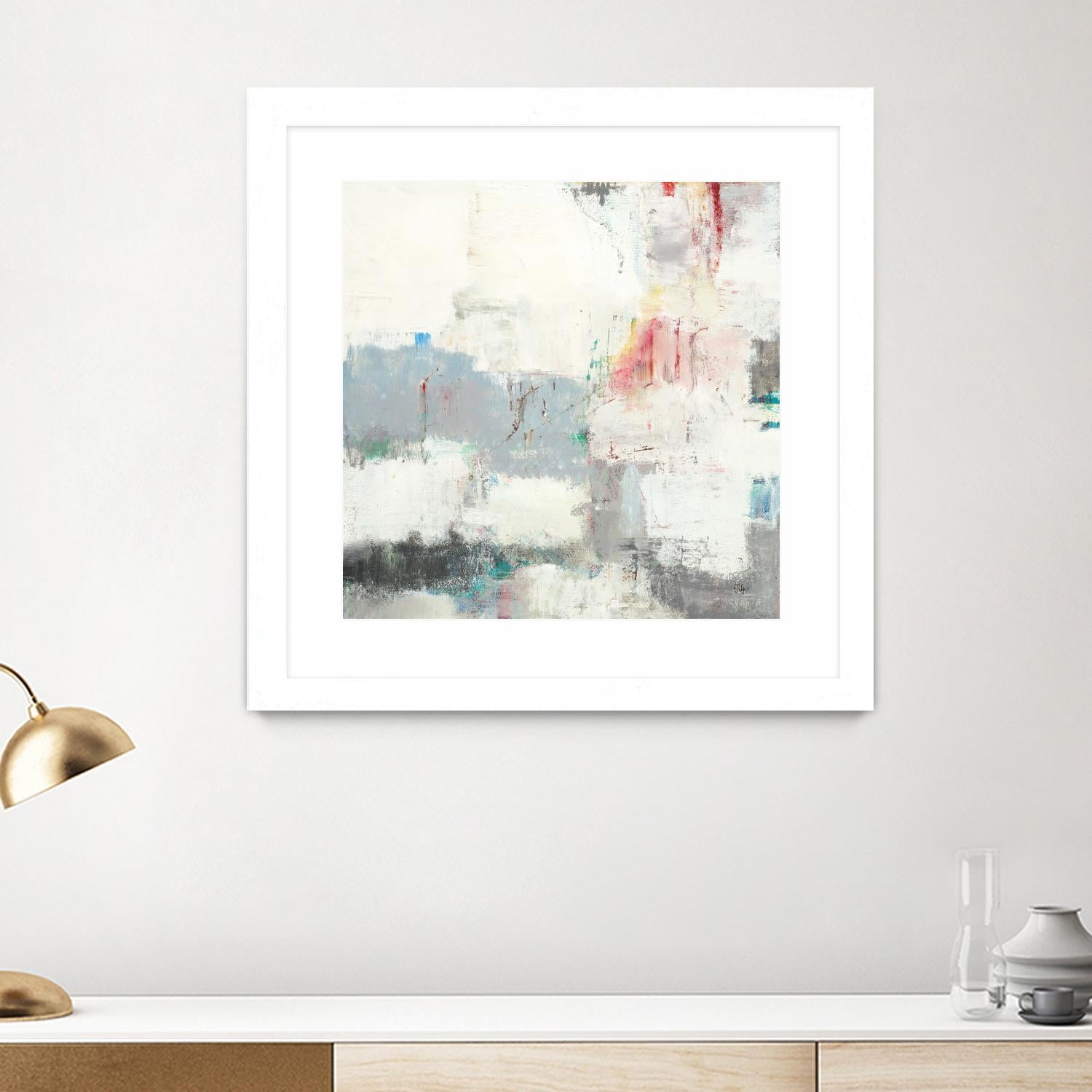 Clear Intentions by Lisa Ridgers on GIANT ART - beige abstract