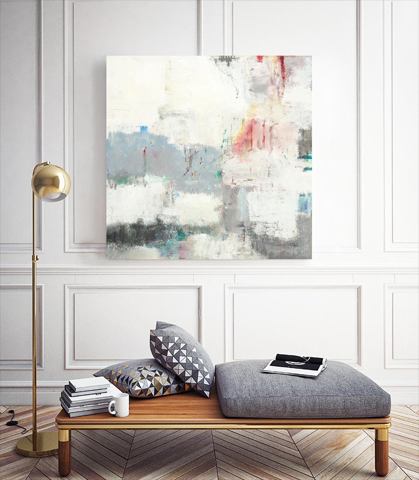 Clear Intentions by Lisa Ridgers on GIANT ART - beige abstract