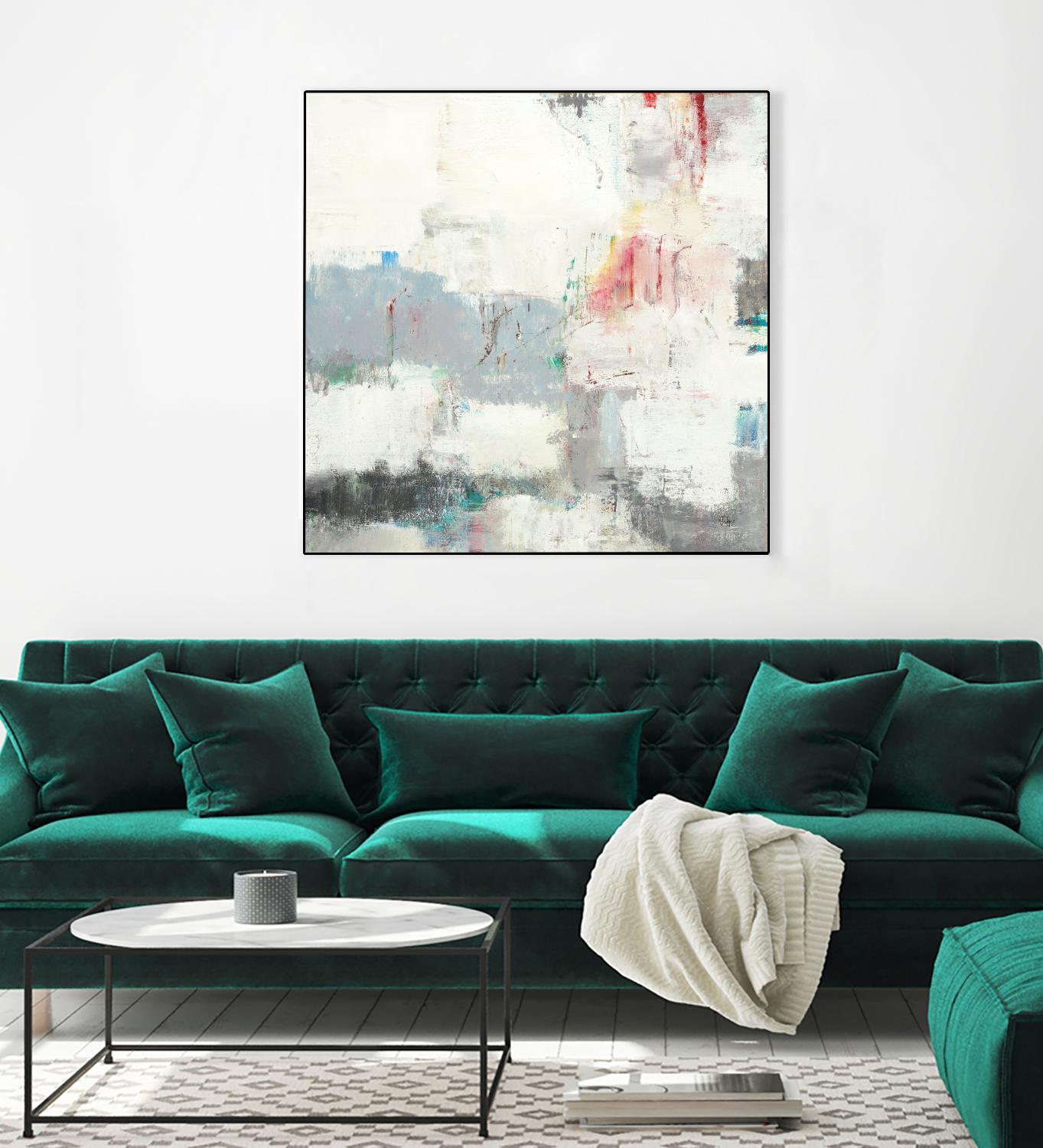 Clear Intentions by Lisa Ridgers on GIANT ART - beige abstract