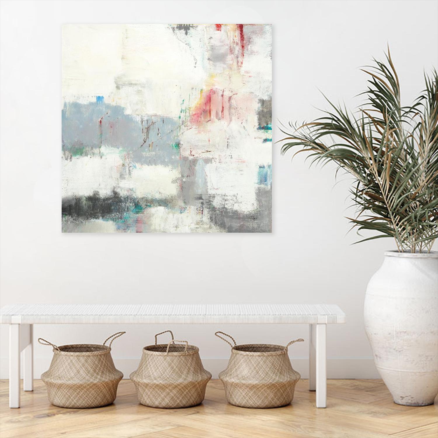 Clear Intentions by Lisa Ridgers on GIANT ART - beige abstract