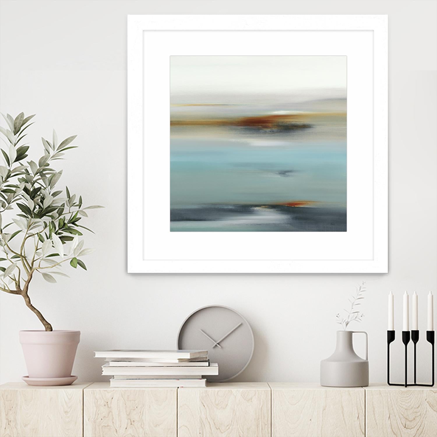 Calm Days II by Lisa Ridgers on GIANT ART - grey abstract