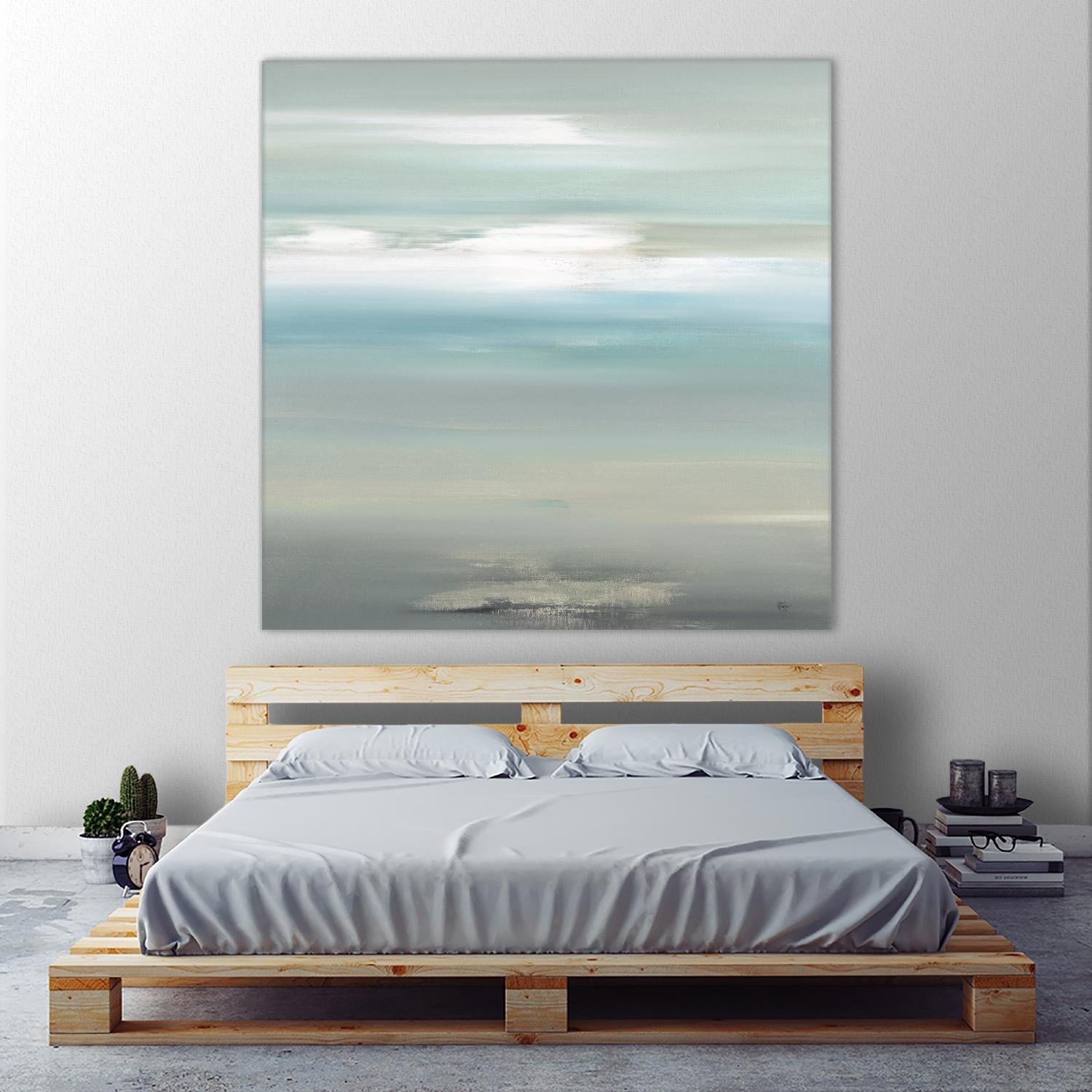 A Day By The Water by Lisa Ridgers on GIANT ART - grey abstract
