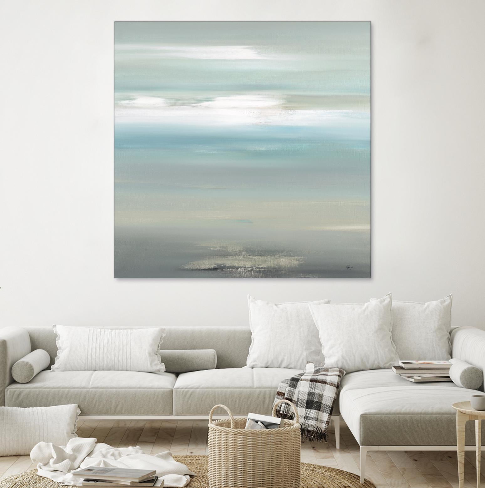 A Day By The Water by Lisa Ridgers on GIANT ART - grey abstract