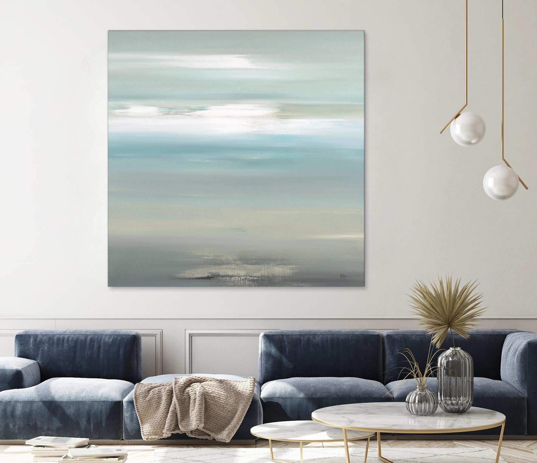 A Day By The Water by Lisa Ridgers on GIANT ART - grey abstract