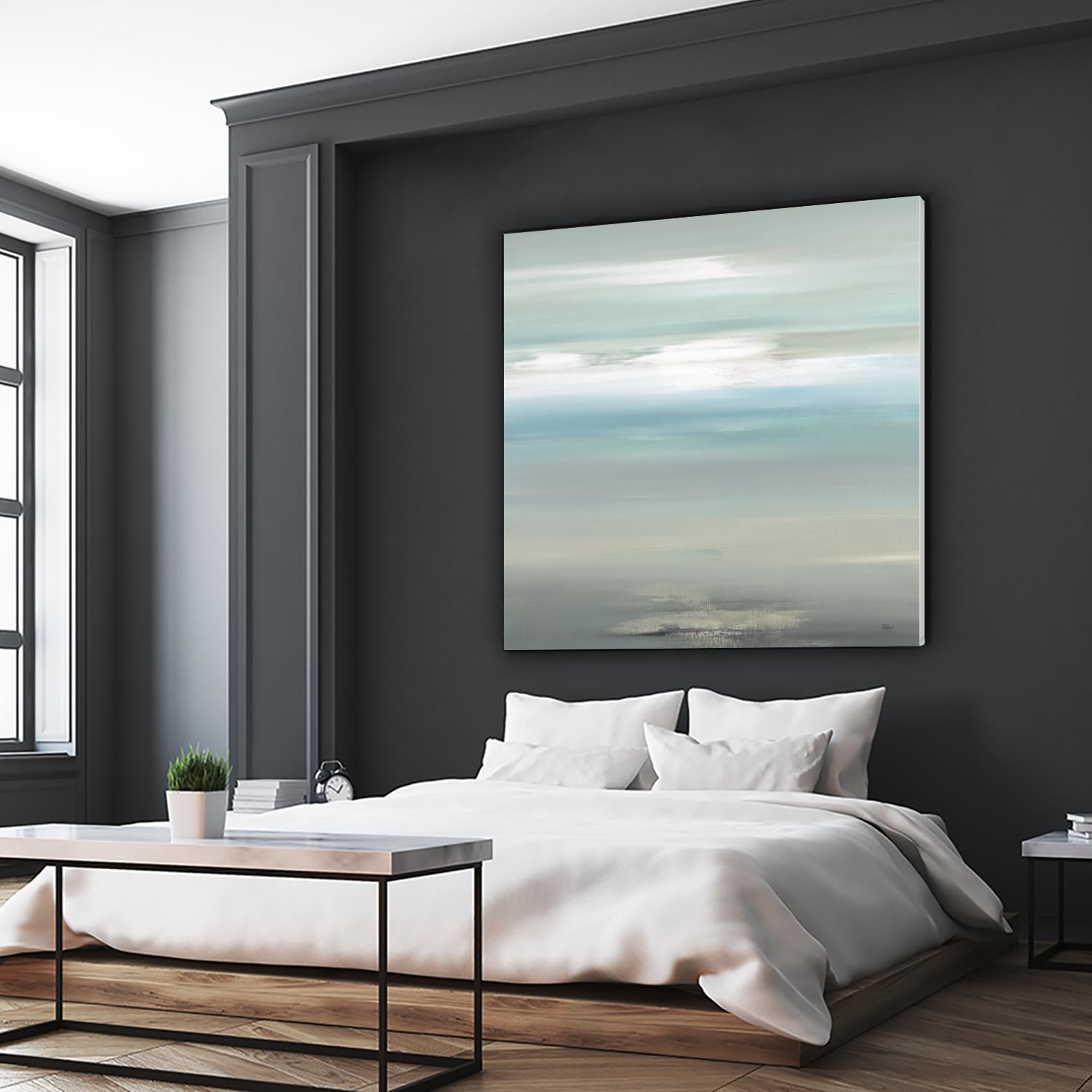 A Day By The Water by Lisa Ridgers on GIANT ART - grey abstract