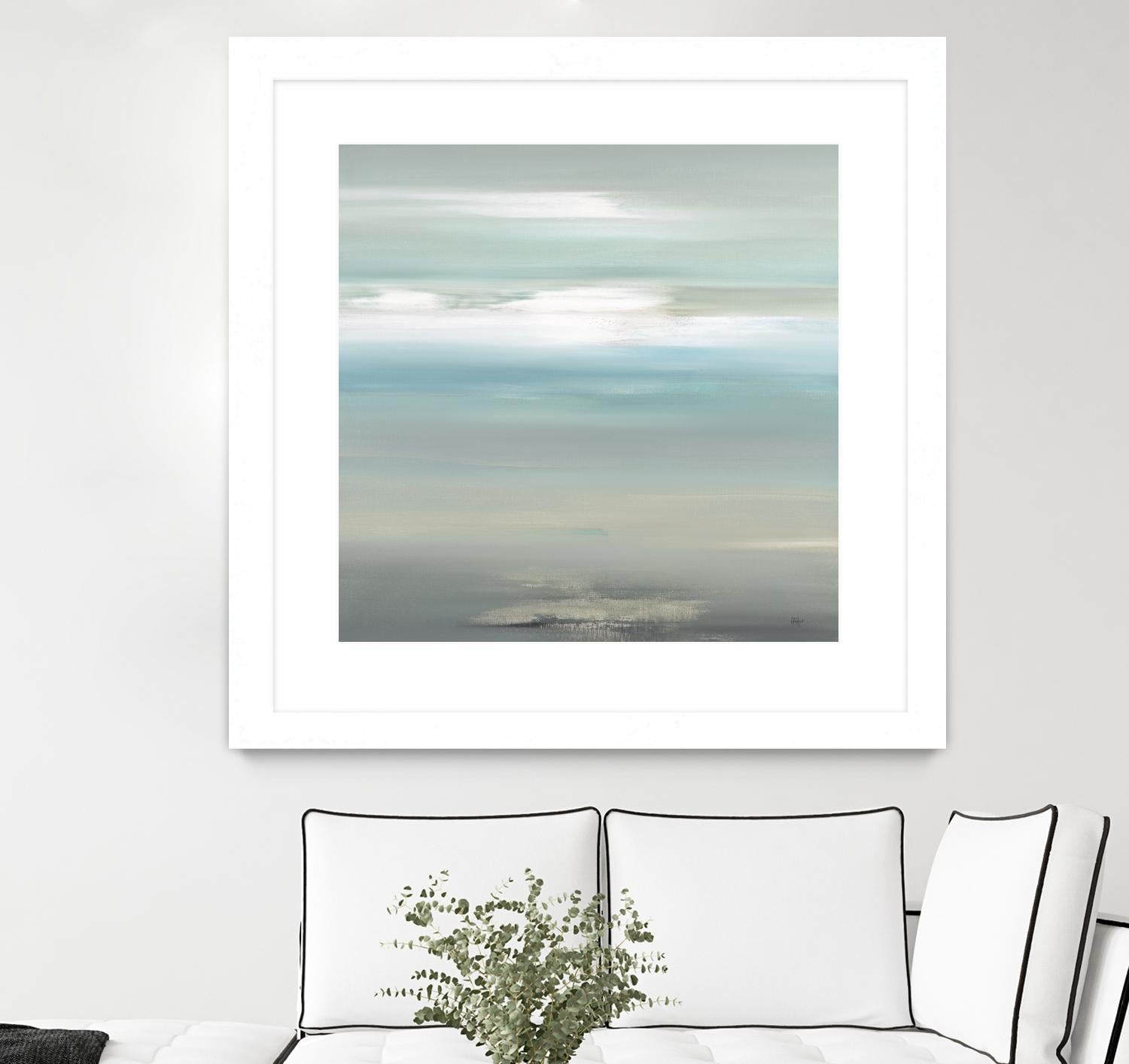 A Day By The Water by Lisa Ridgers on GIANT ART - grey abstract