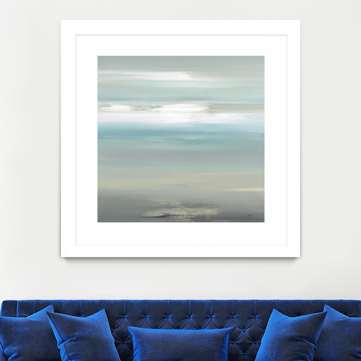 A Day By The Water by Lisa Ridgers on GIANT ART - grey abstract