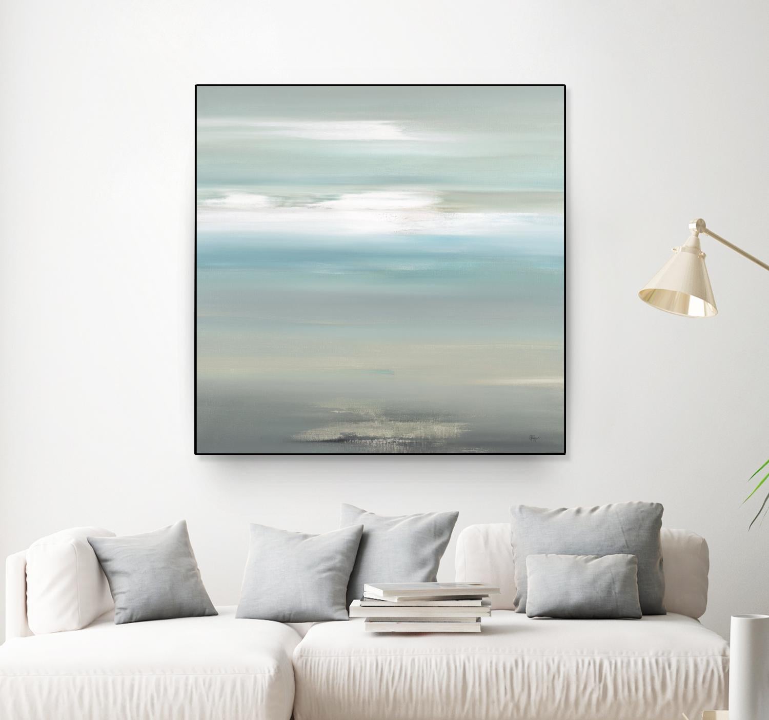 A Day By The Water by Lisa Ridgers on GIANT ART - grey abstract