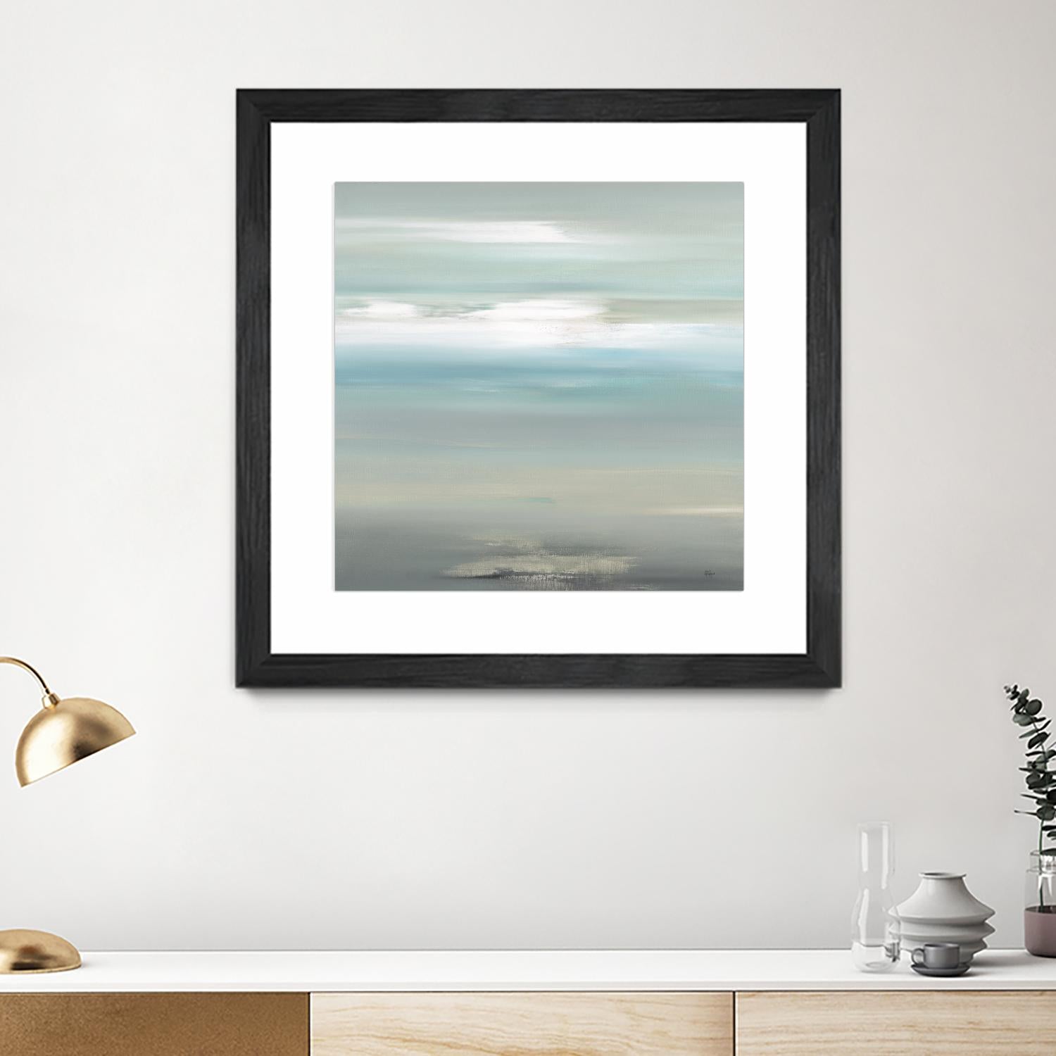 A Day By The Water by Lisa Ridgers on GIANT ART - grey abstract