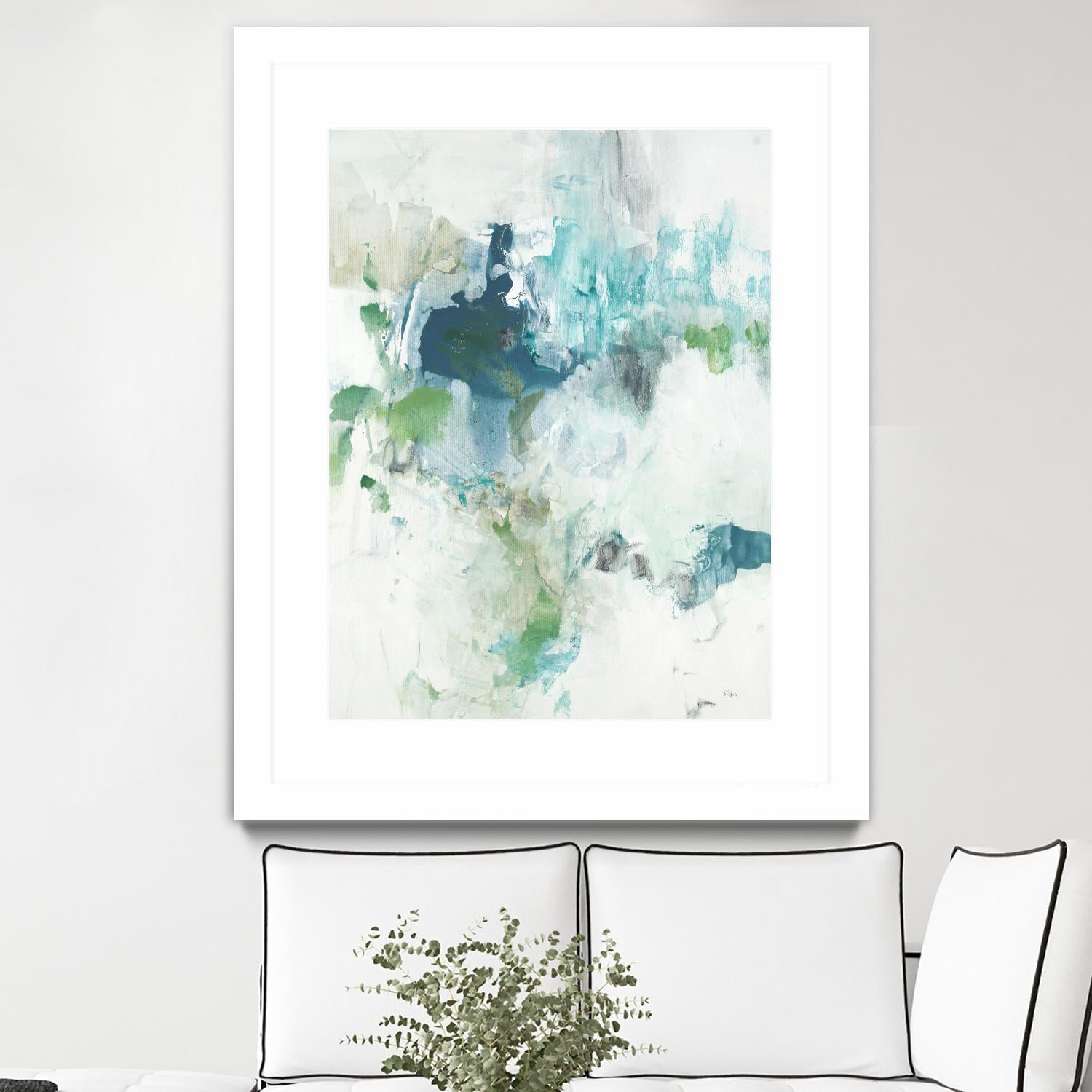 Splash II by Lisa Ridgers on GIANT ART - blue abstract