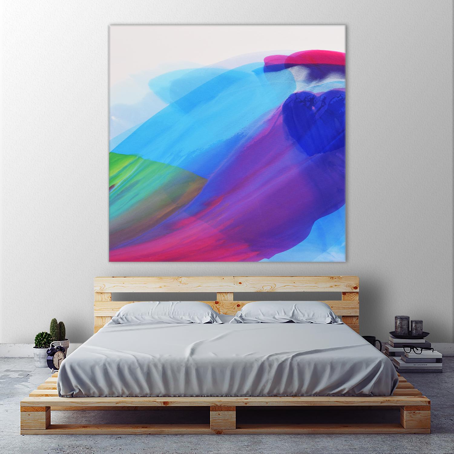 Spiritual Journey I by Linda Stelling on GIANT ART - blues, purples fluid abstracts