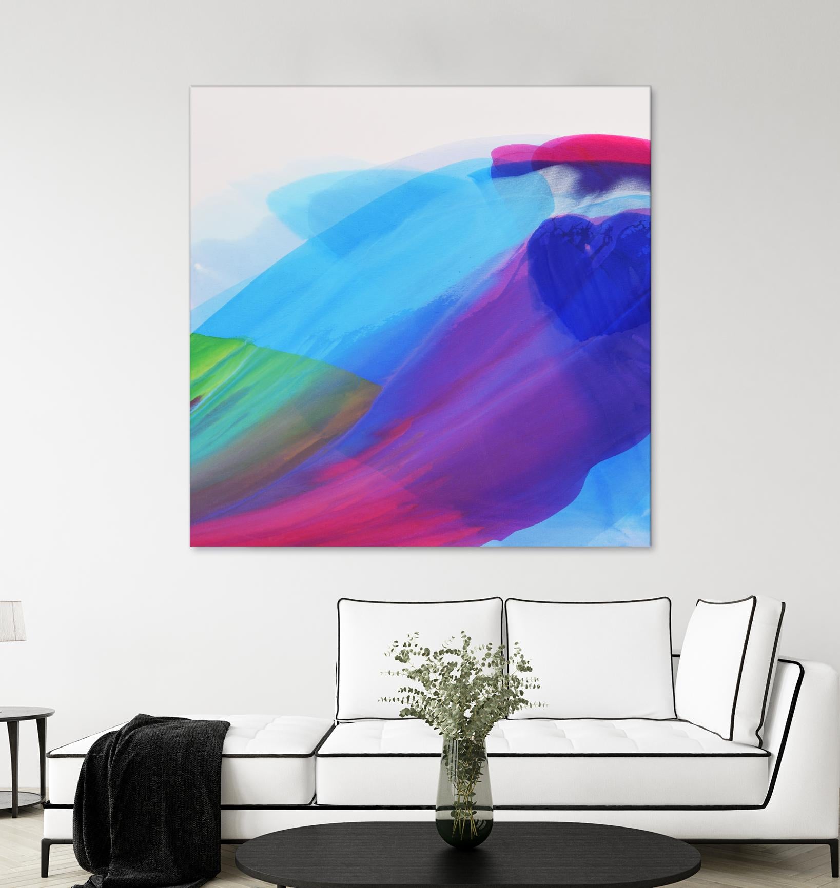 Spiritual Journey I by Linda Stelling on GIANT ART - blues, purples fluid abstracts