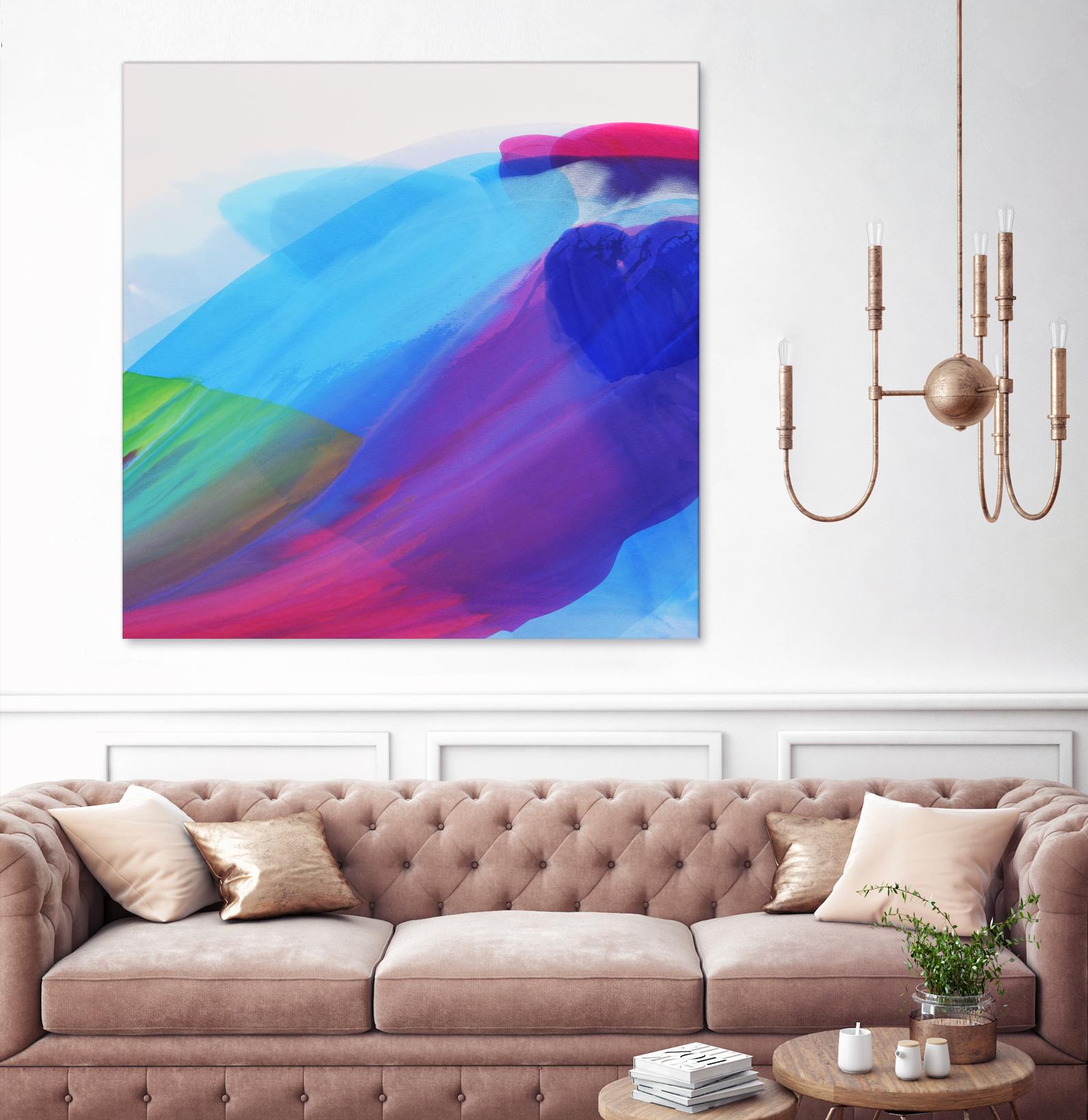 Spiritual Journey I by Linda Stelling on GIANT ART - blues, purples fluid abstracts