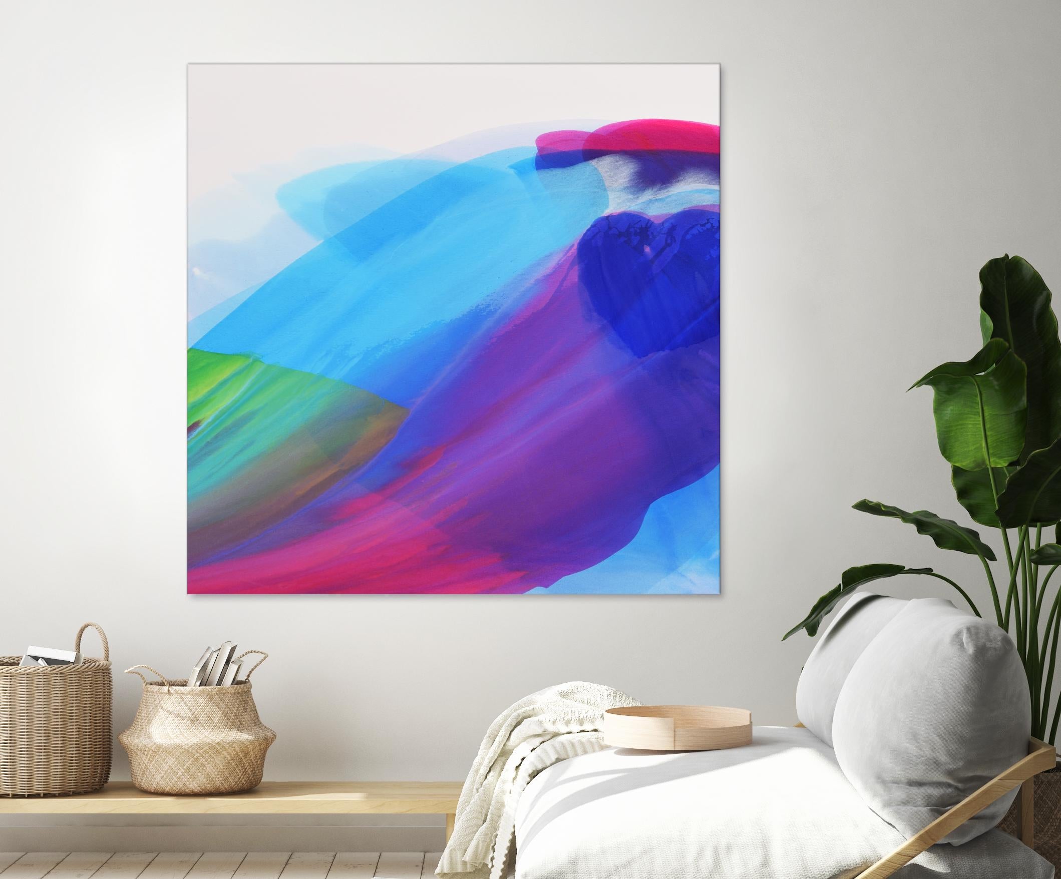 Spiritual Journey I by Linda Stelling on GIANT ART - blues, purples fluid abstracts