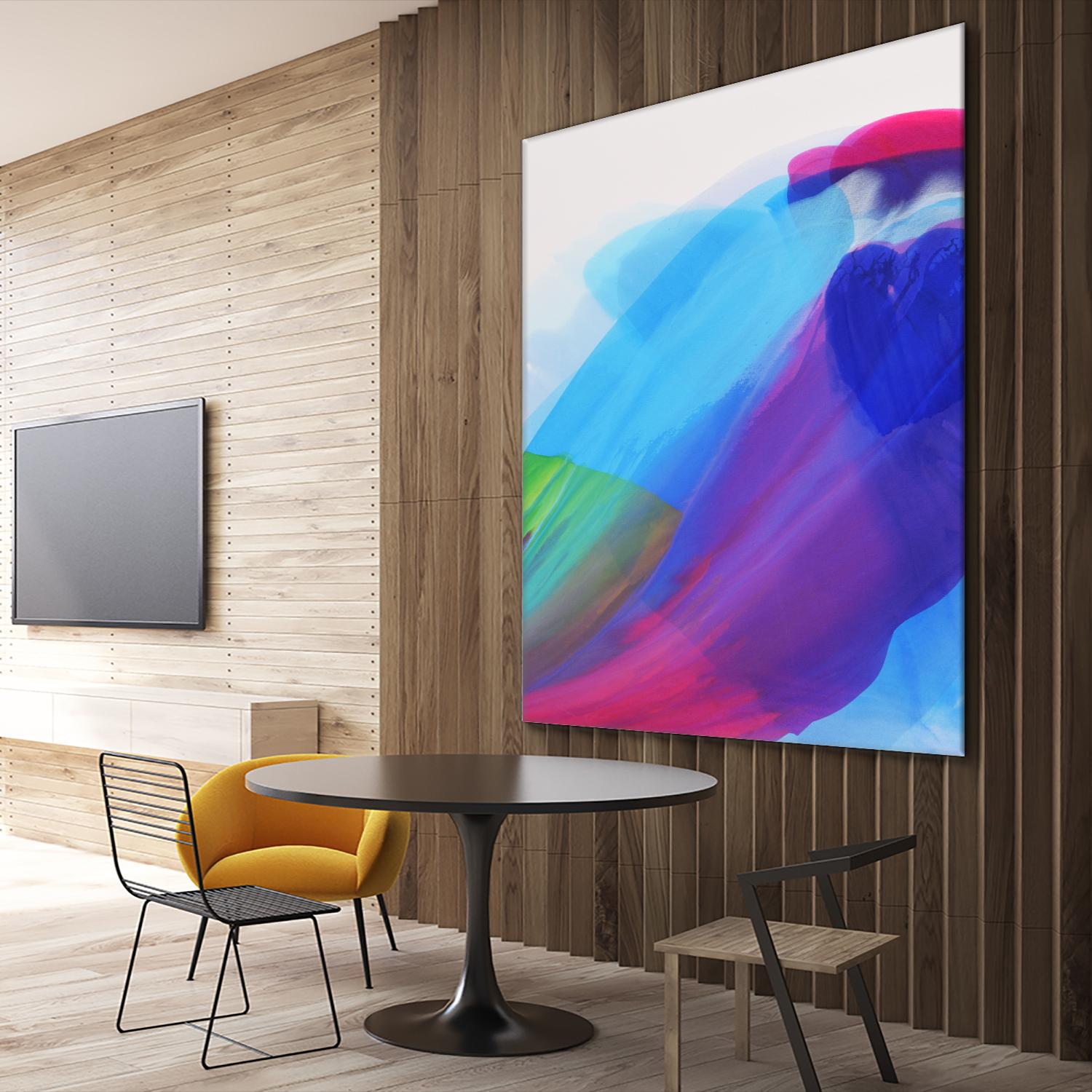 Spiritual Journey I by Linda Stelling on GIANT ART - blues, purples fluid abstracts