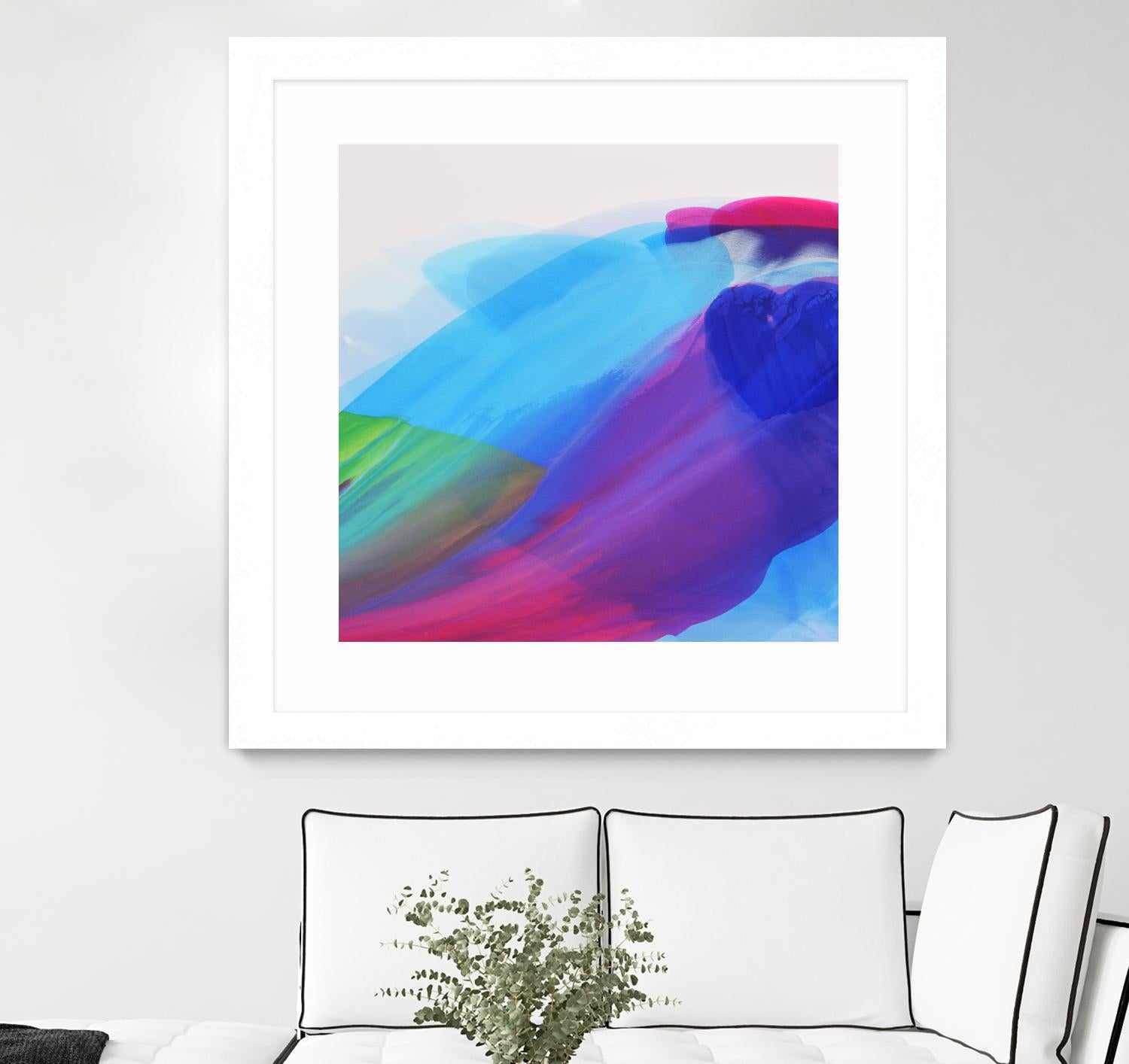 Spiritual Journey I by Linda Stelling on GIANT ART - blues, purples fluid abstracts