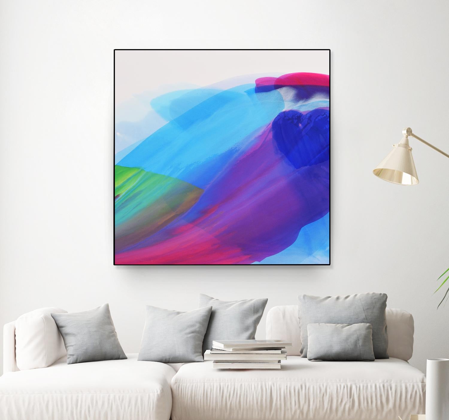 Spiritual Journey I by Linda Stelling on GIANT ART - blues, purples fluid abstracts