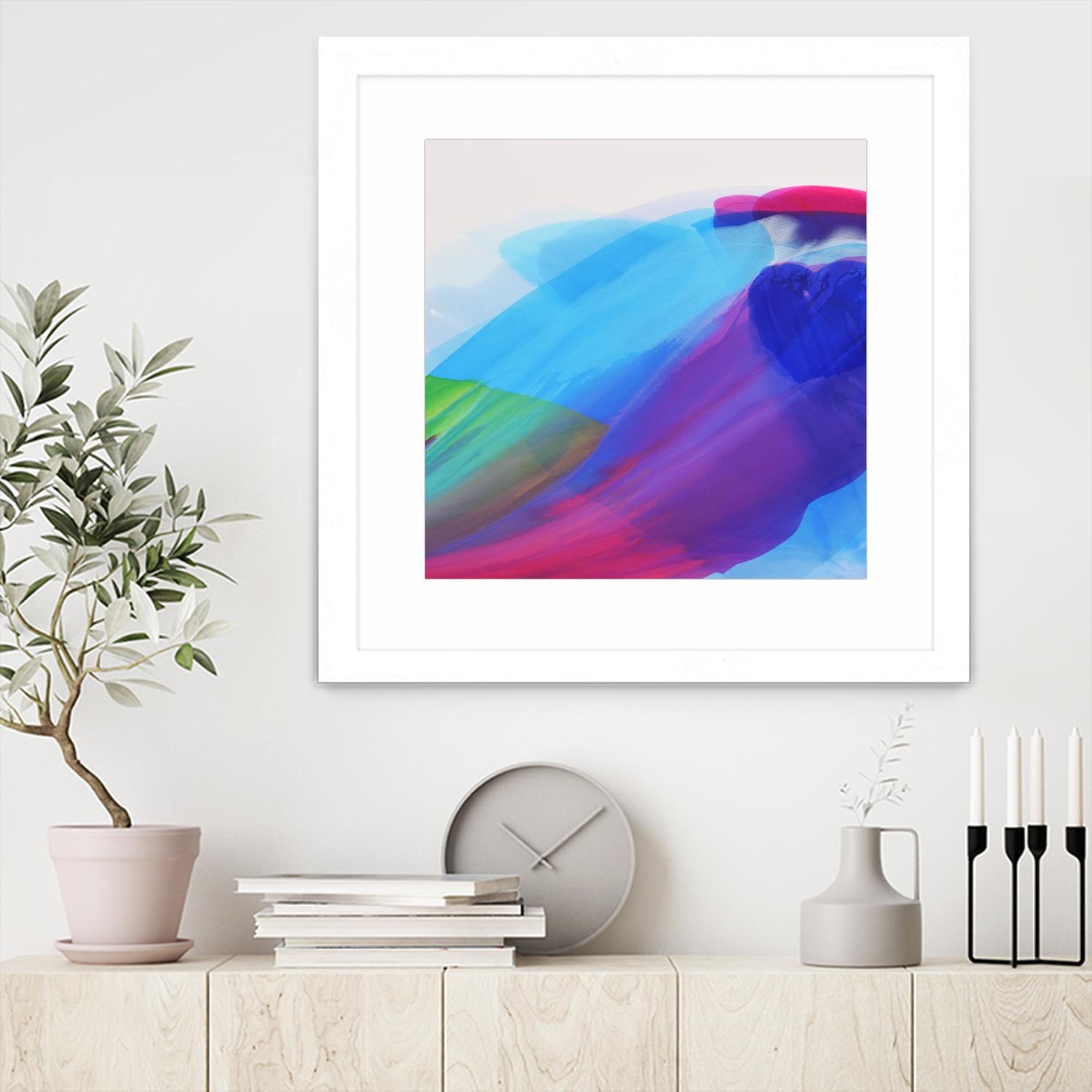 Spiritual Journey I by Linda Stelling on GIANT ART - blues, purples fluid abstracts