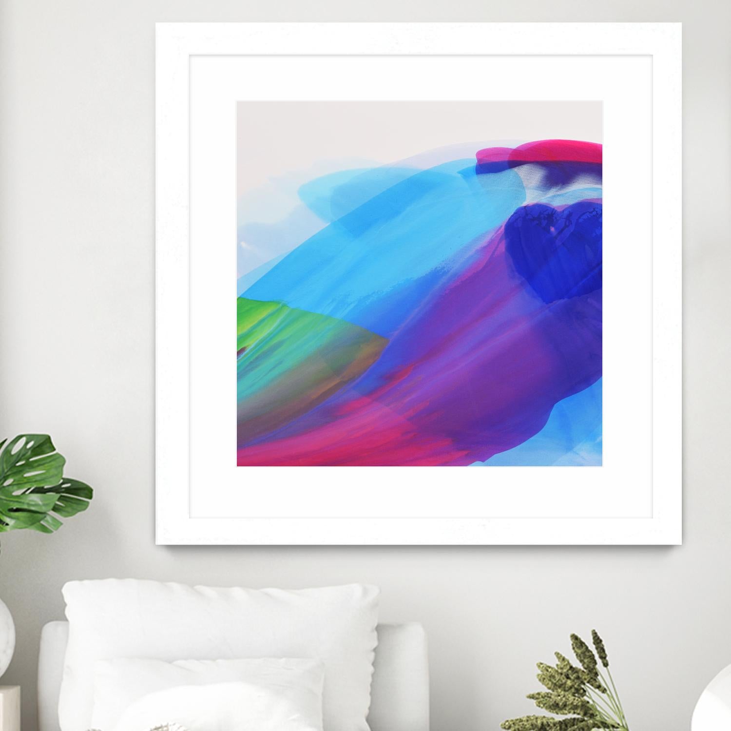 Spiritual Journey I by Linda Stelling on GIANT ART - blues, purples fluid abstracts