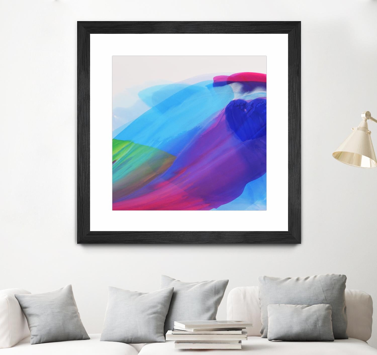 Spiritual Journey I by Linda Stelling on GIANT ART - blues, purples fluid abstracts