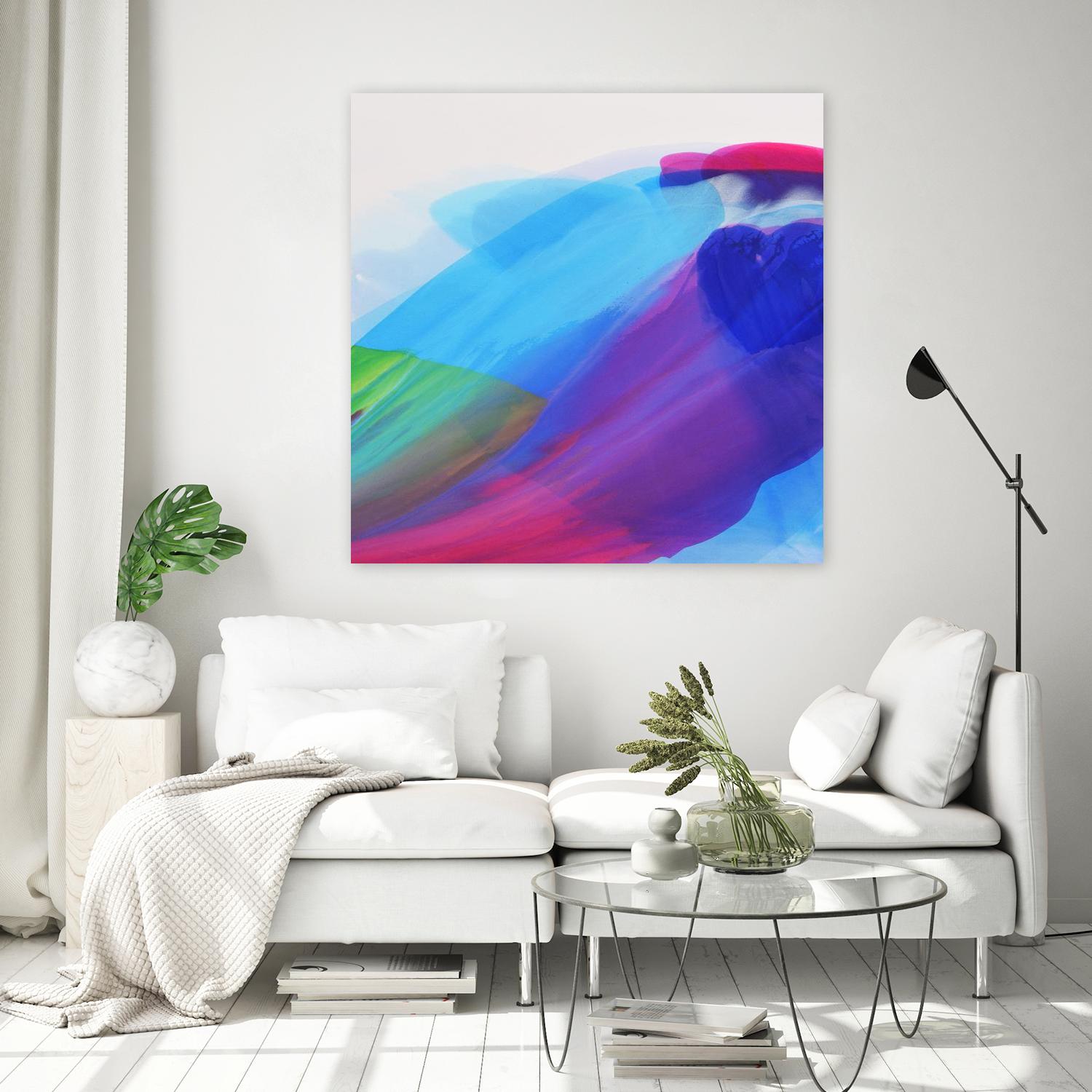 Spiritual Journey I by Linda Stelling on GIANT ART - blues, purples fluid abstracts