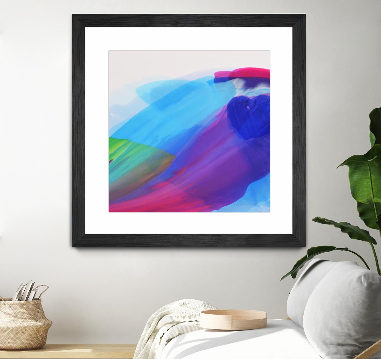 Spiritual Journey I by Linda Stelling on GIANT ART - blues, purples fluid abstracts