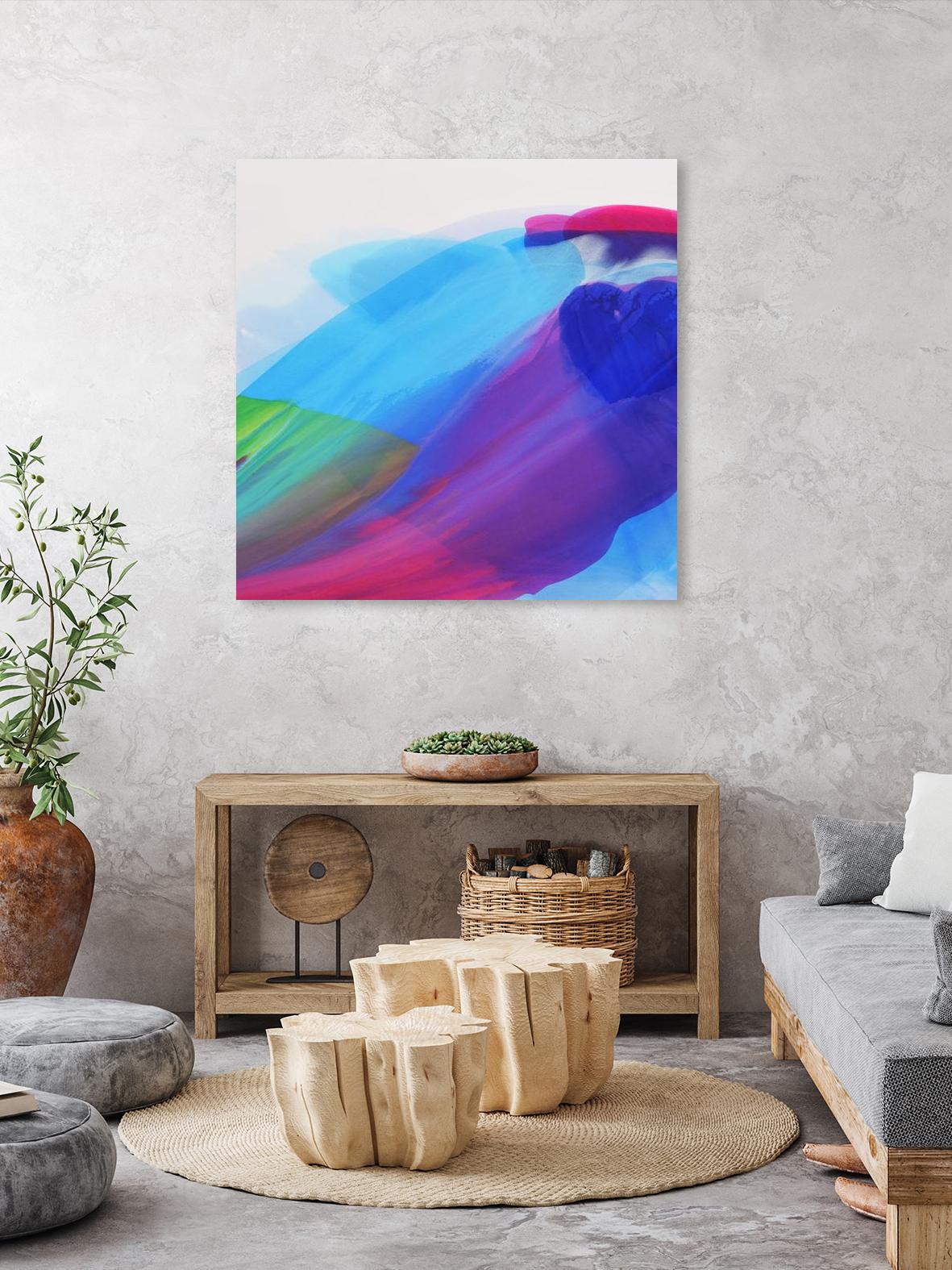 Spiritual Journey I by Linda Stelling on GIANT ART - blues, purples fluid abstracts