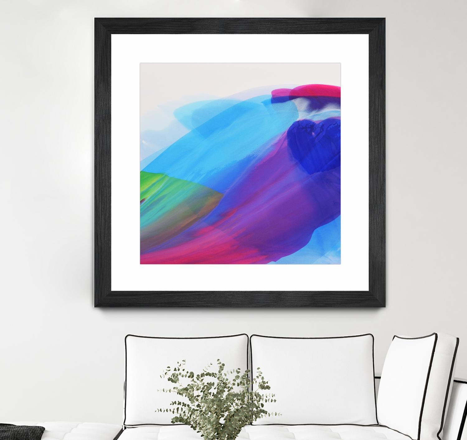 Spiritual Journey I by Linda Stelling on GIANT ART - blues, purples fluid abstracts