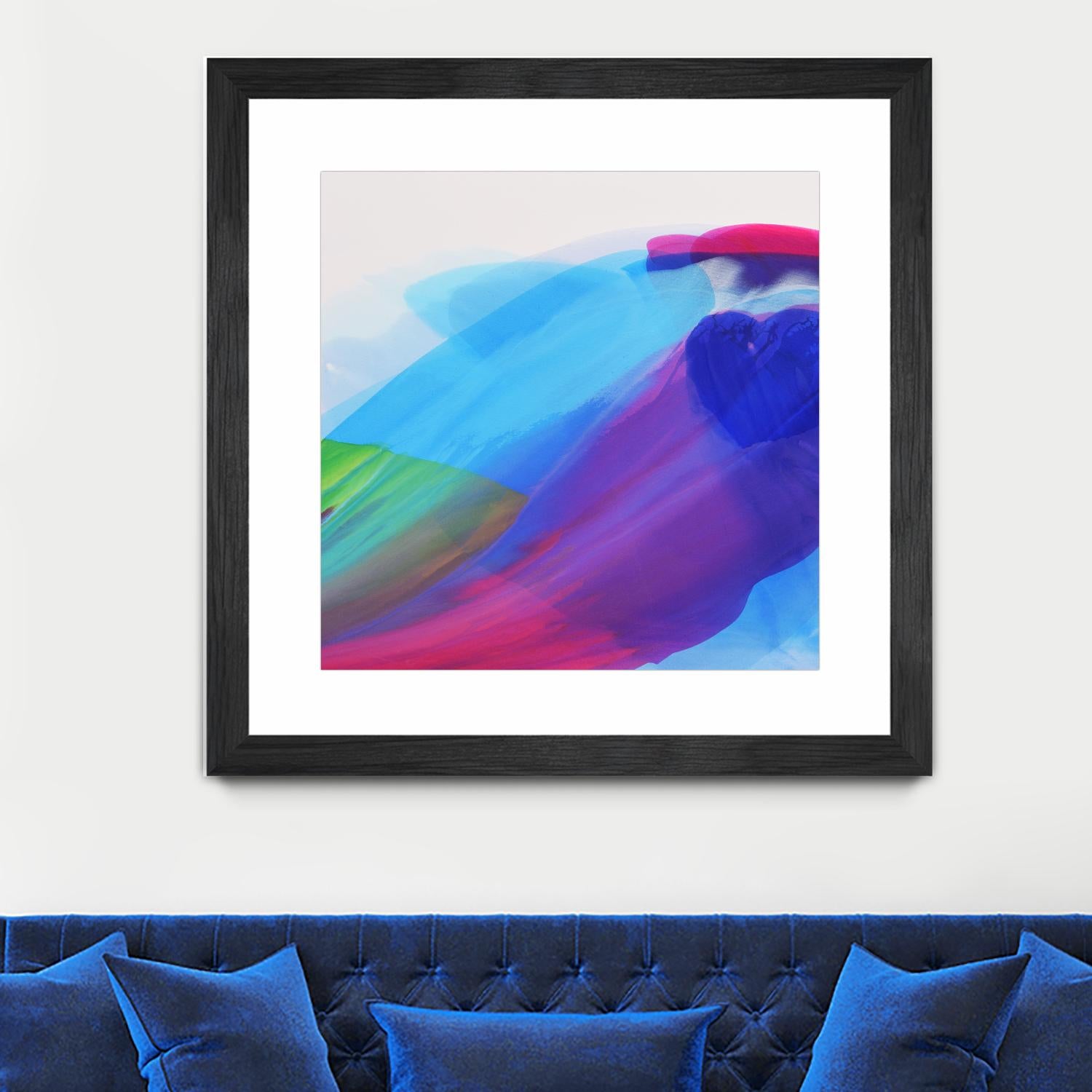 Spiritual Journey I by Linda Stelling on GIANT ART - blues, purples fluid abstracts