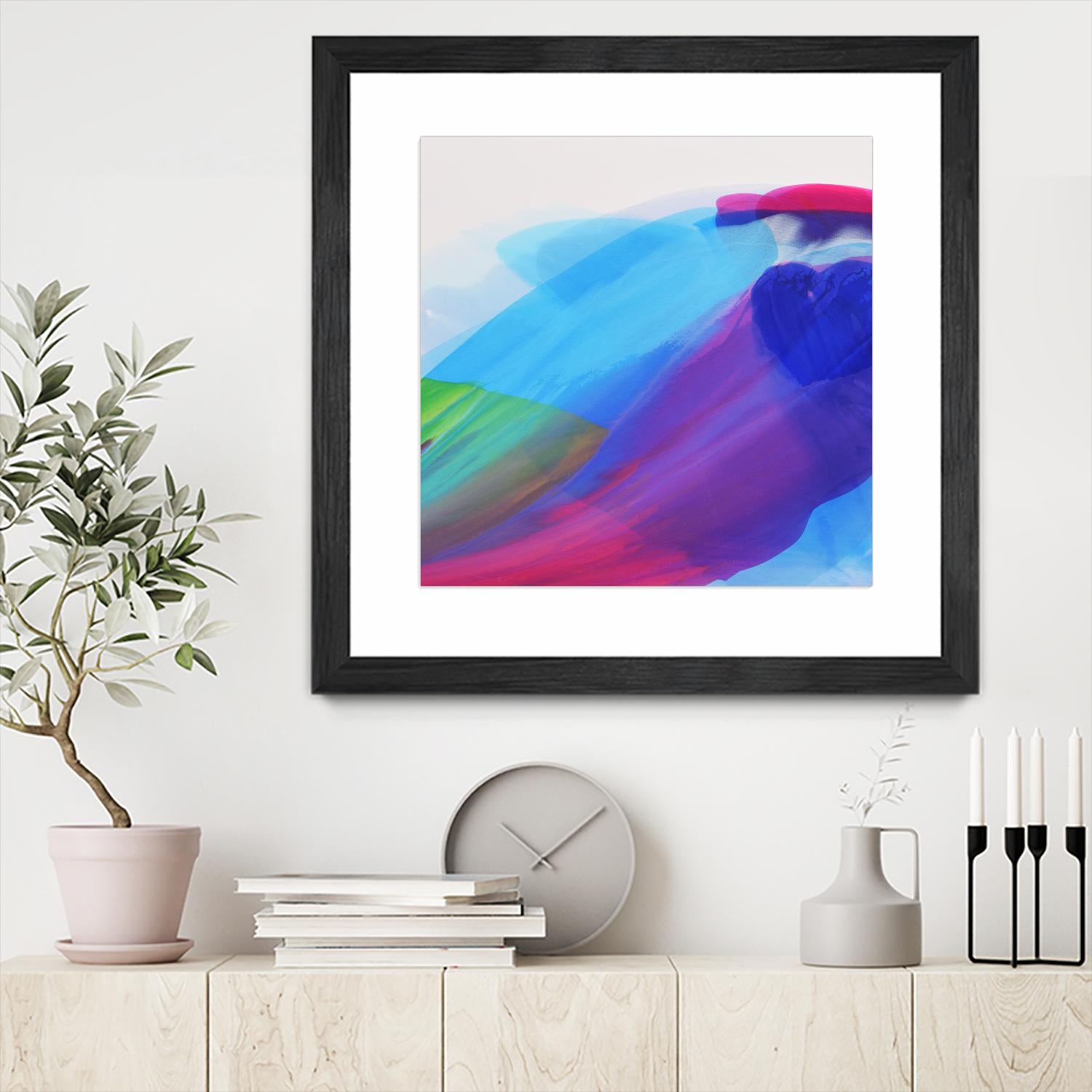 Spiritual Journey I by Linda Stelling on GIANT ART - blues, purples fluid abstracts